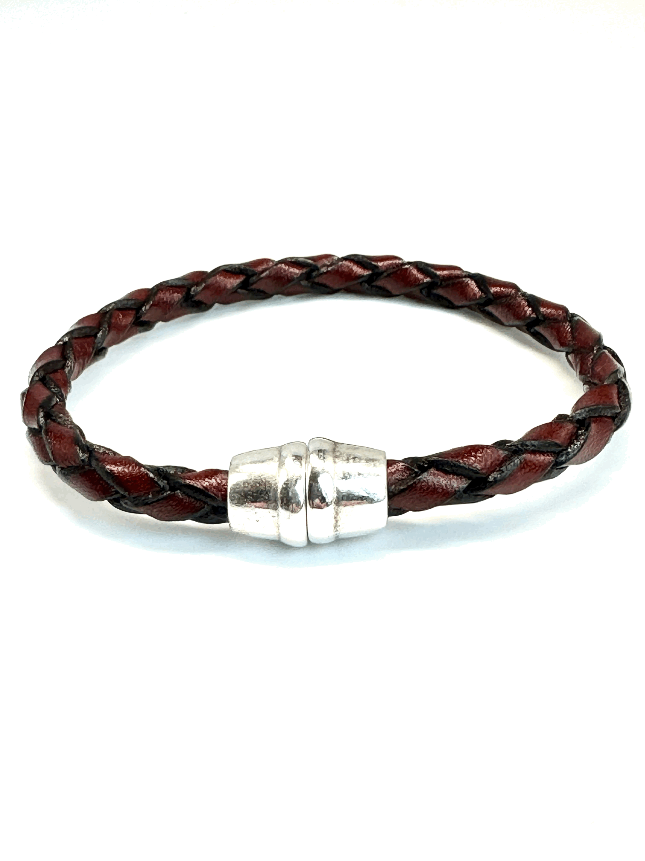Thin Braided Leather Bracelet (6mm)