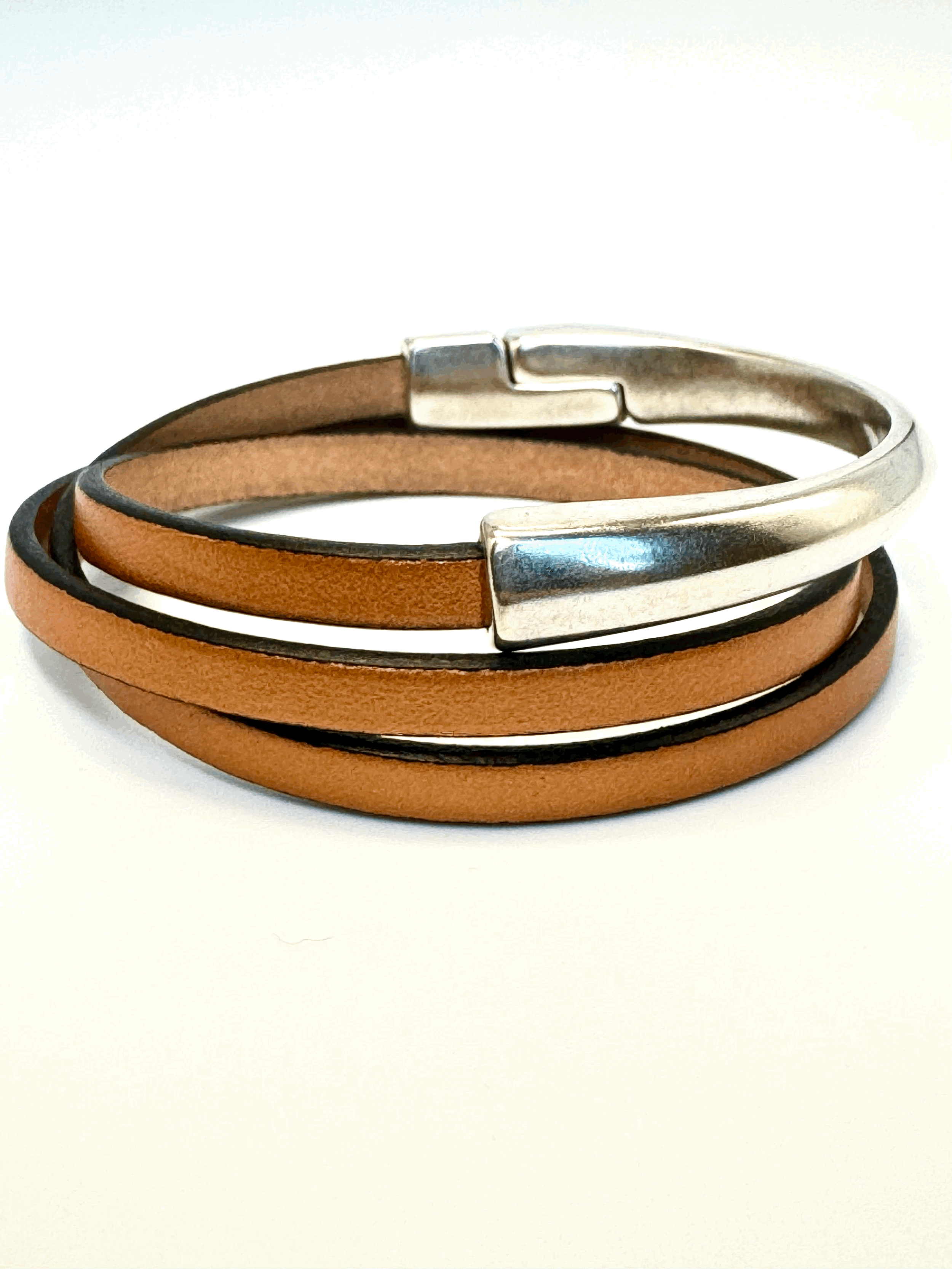 Asymmetrical Half Circle Triple Wrap Bracelet (5mm)