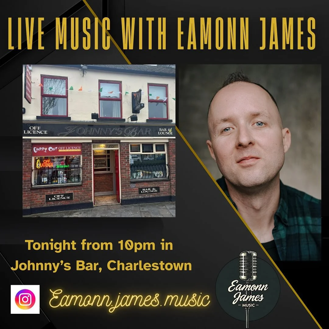 Looking forward to a great night in @johnnysbar_offlicence in Charlestown, kick off at 10pm 😃