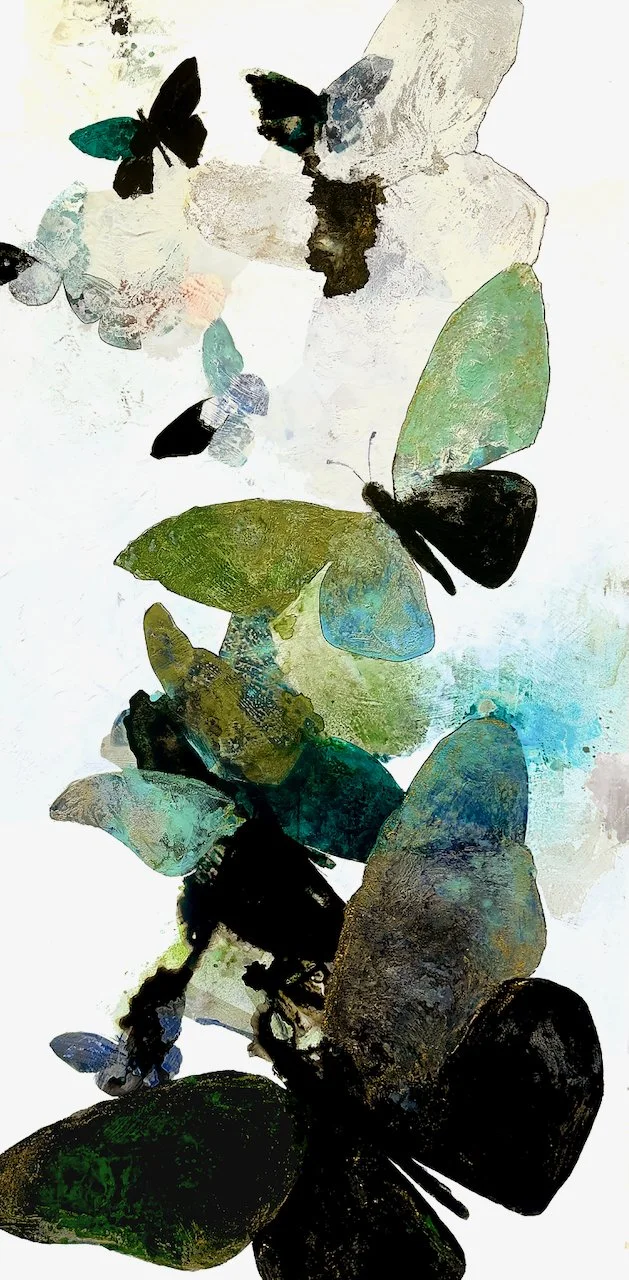 Pardue Hewett     %22Les Papillons en Vol XXVIII%22     Mixed media on canvas, stretched     72x36     $17,000.00.jpeg