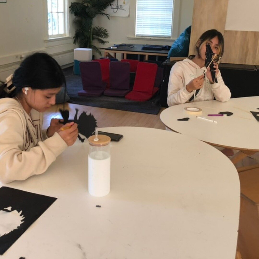 Welcome to the Puppet Masters @ middle school studio time! 
These students are continuing to explore various modes of expression by building &amp; creating their own shadow puppets &amp; theater! 
We are looking forward to seeing how these techniques