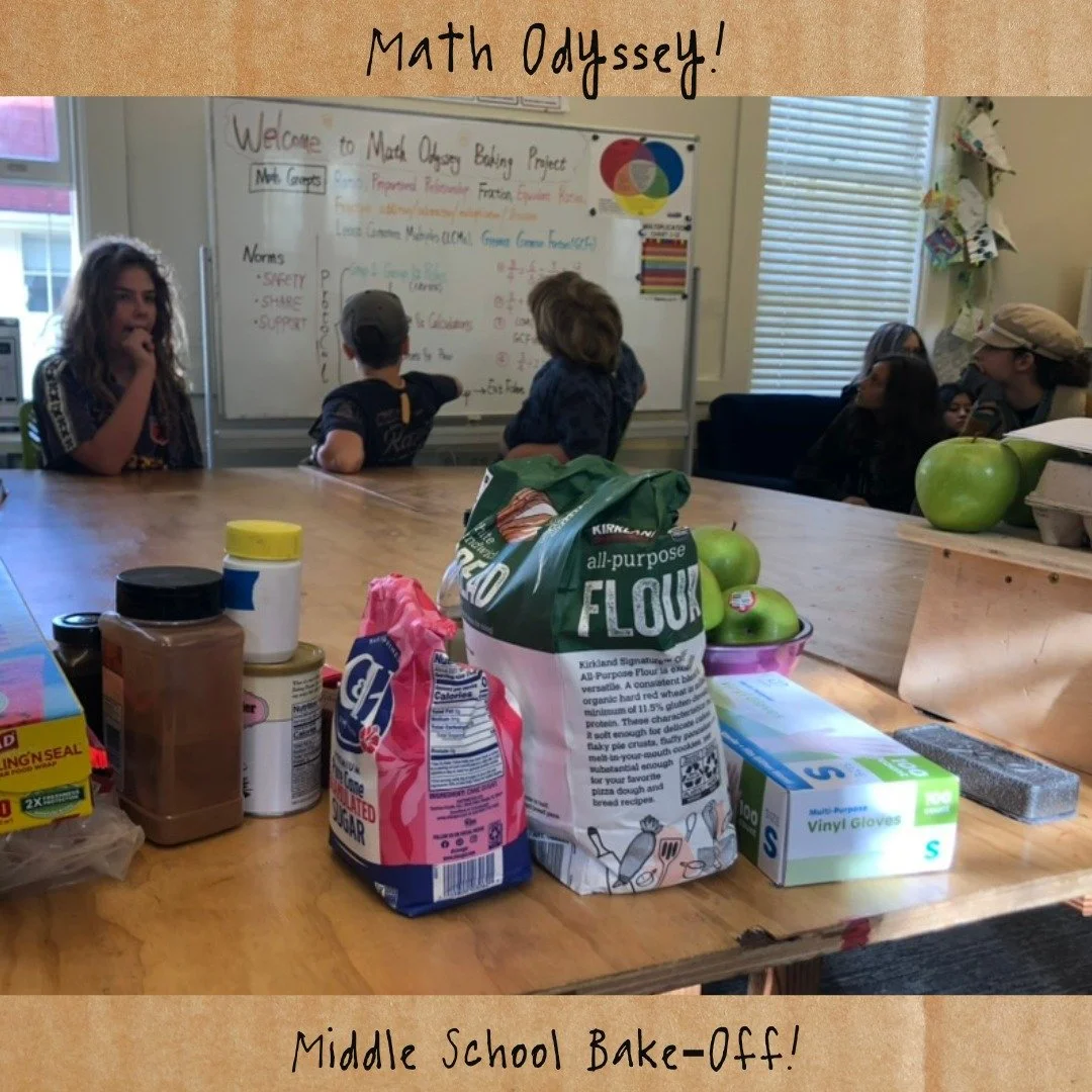 Give it up for our middle school students who did a bake-off for math! 

We loved to witness their pure delight, focused attention, trouble shooting &amp; team work while simultaneously practicing fractions, measuring and everyday math skills! 

Take
