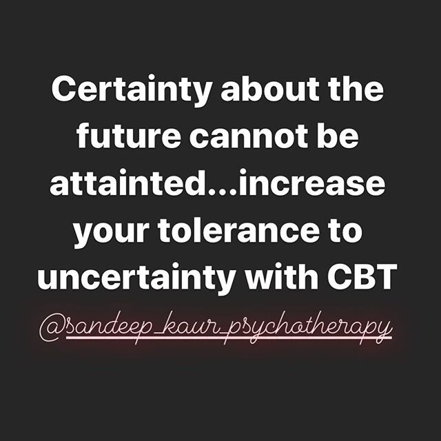Not knowing what the future holds can bring on negative worries/ anxiety about the future. Increasing your tolerance to uncertainty can allow you to live a life where worry is not controlling you. .
Even if you knew what your future was going to be l