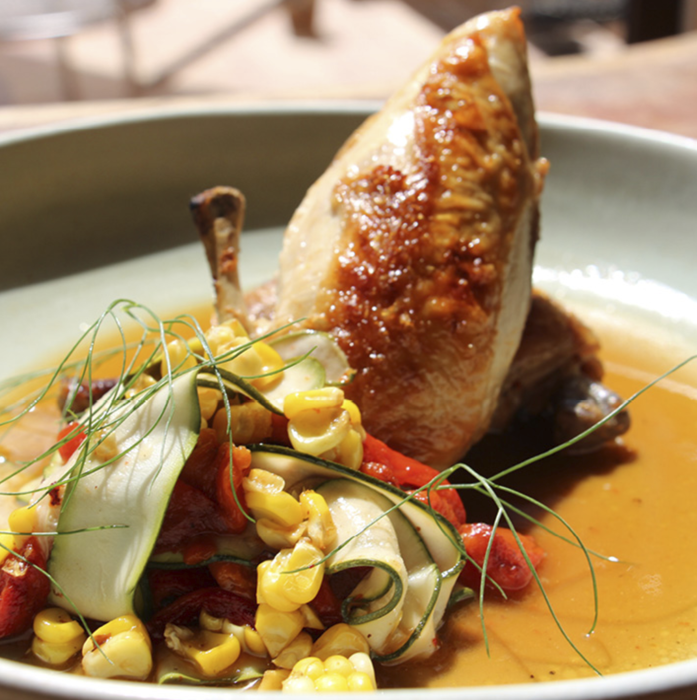 WOOD ROASTED BOSTOCK'S CHICKEN 