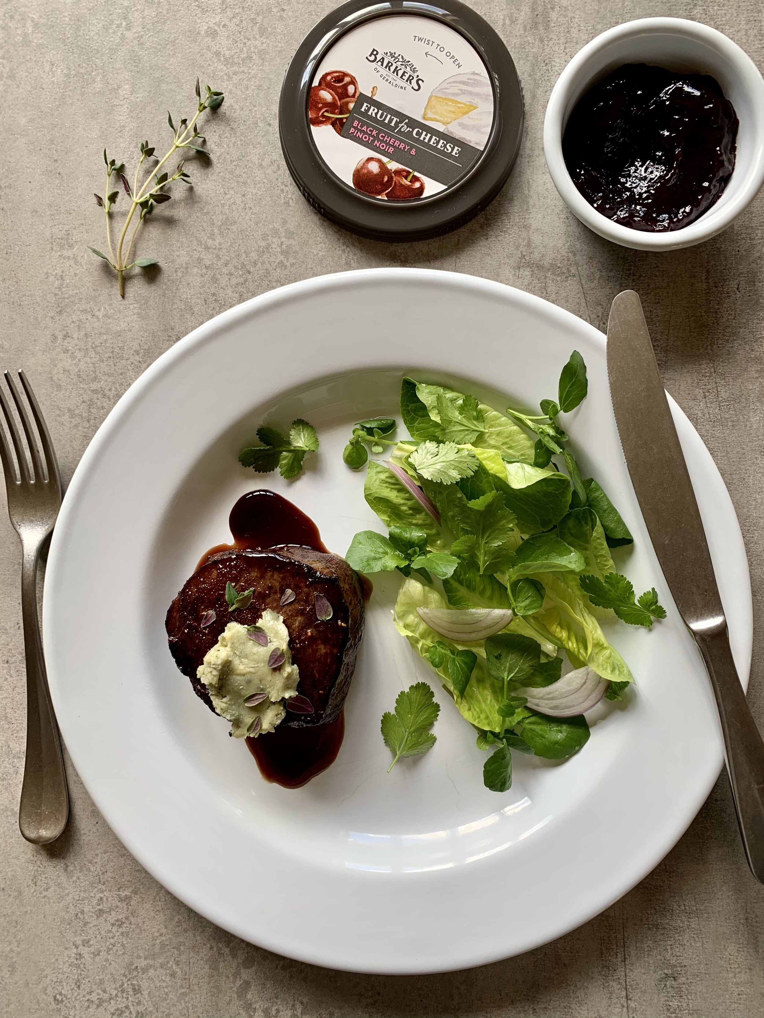 STEAK WITH BLUE CHEESE BUTTER 