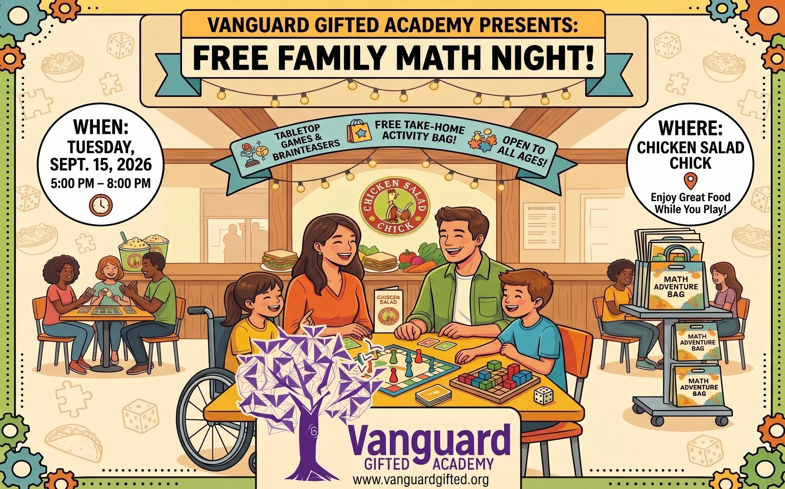 Family Math Night at Chicken Salad Chick!