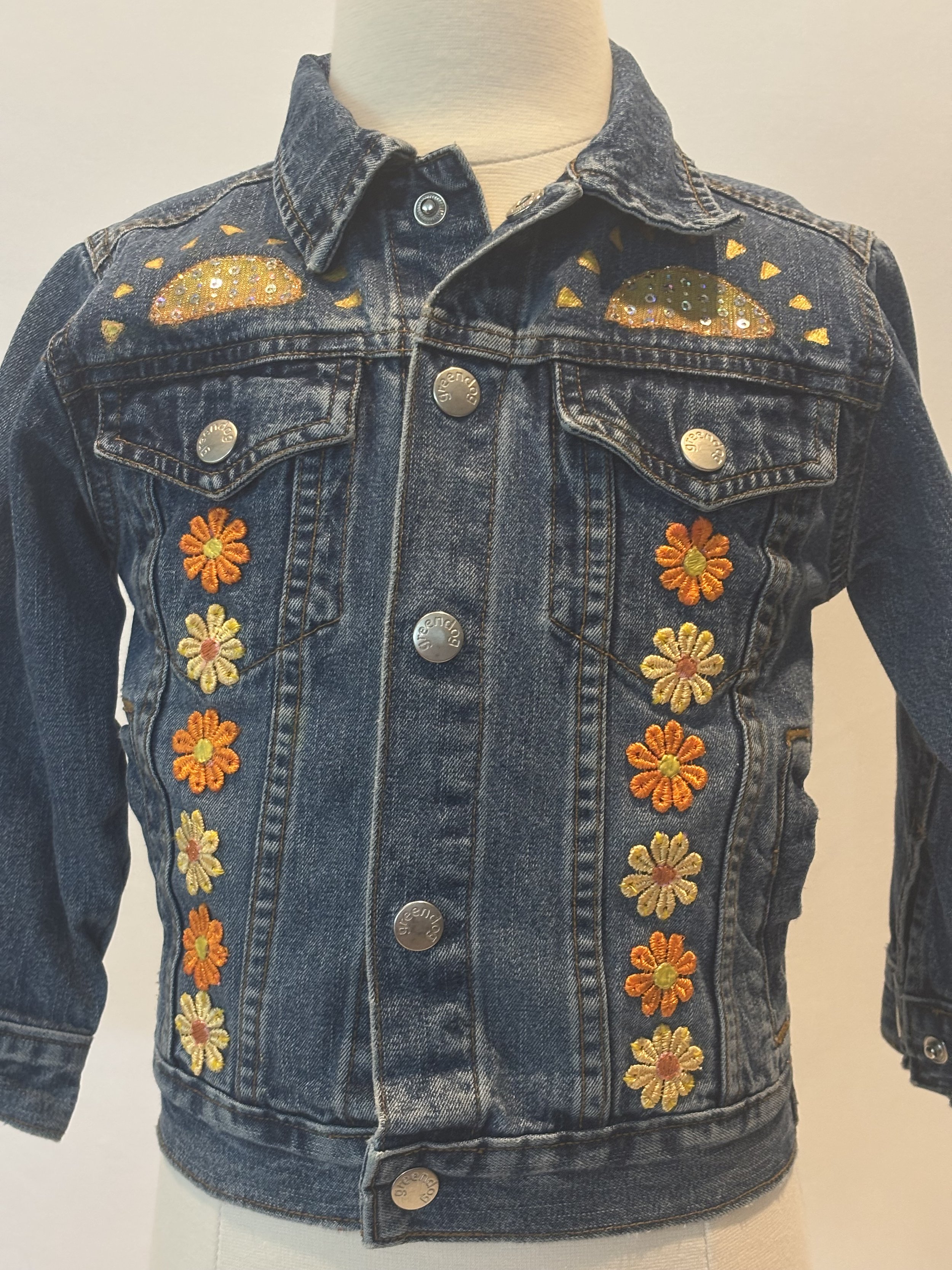 “Sunshine” designer denim jacket for kids
