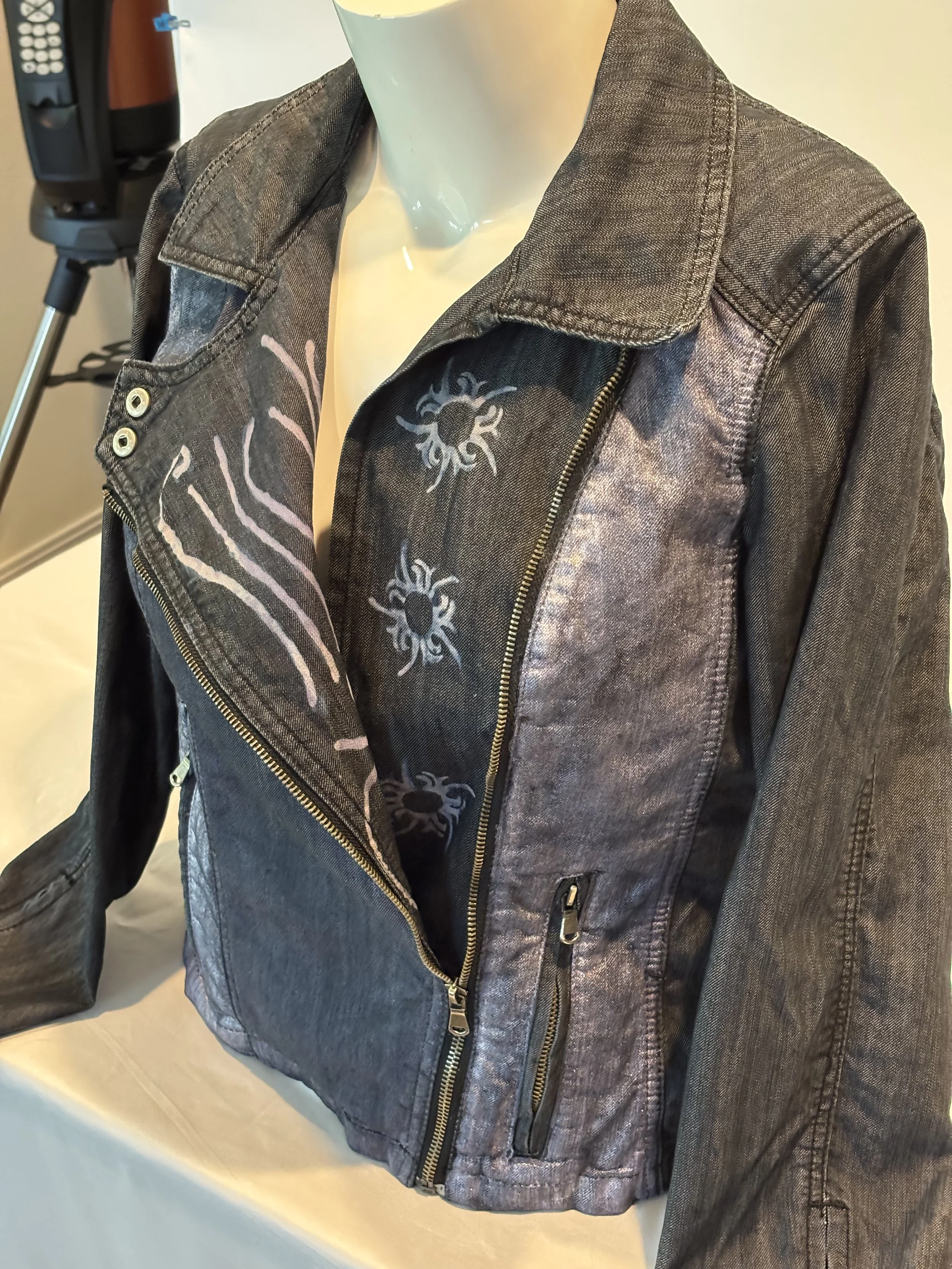 “Purple Rain” designer denim jacket for women