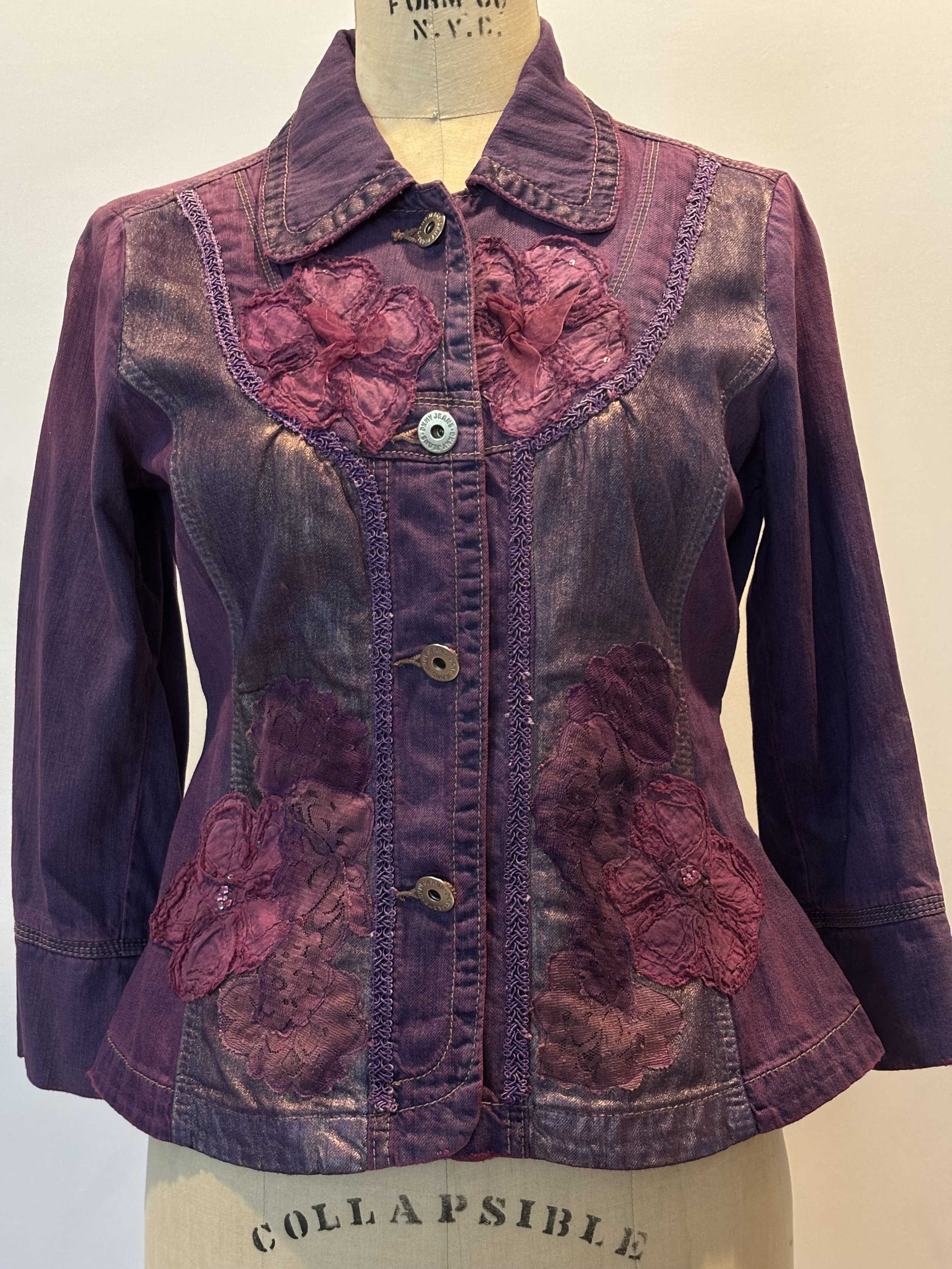 “Purple Haze” designer denim jacket for women
