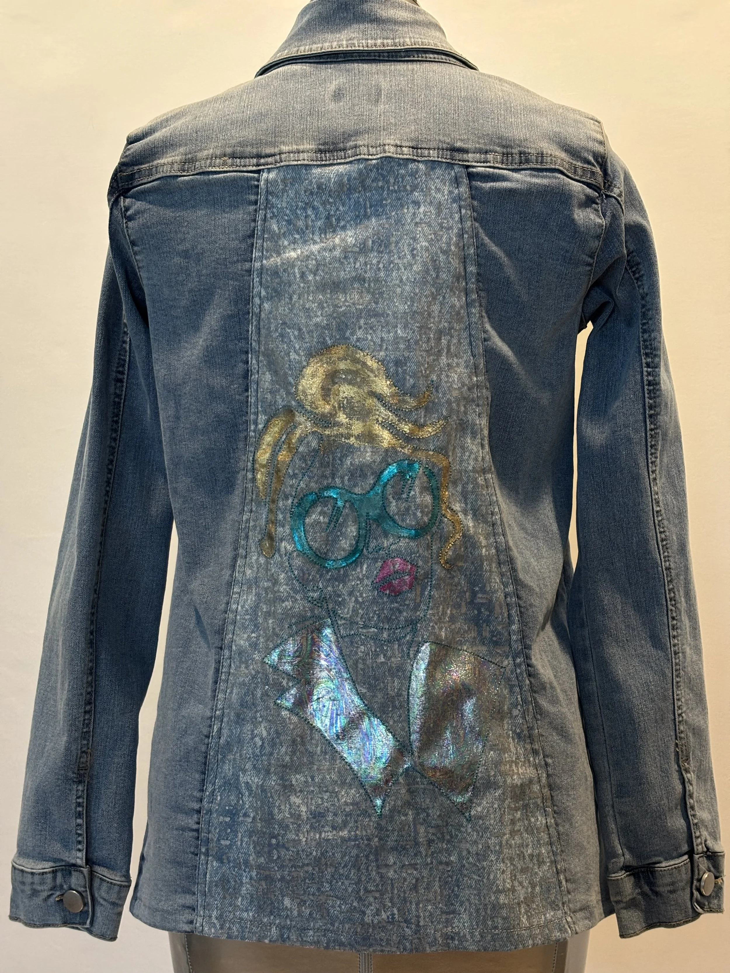 “Pop Star” designer denim jacket for women