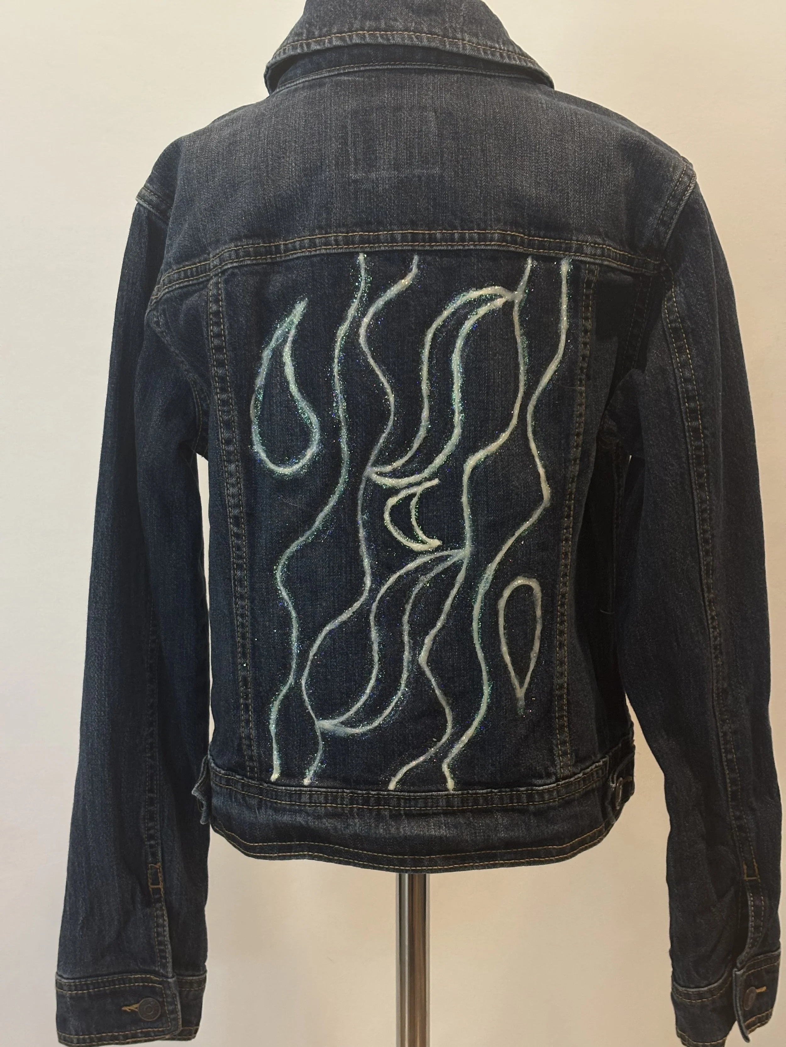 White Lightning designer denim jacket for girls