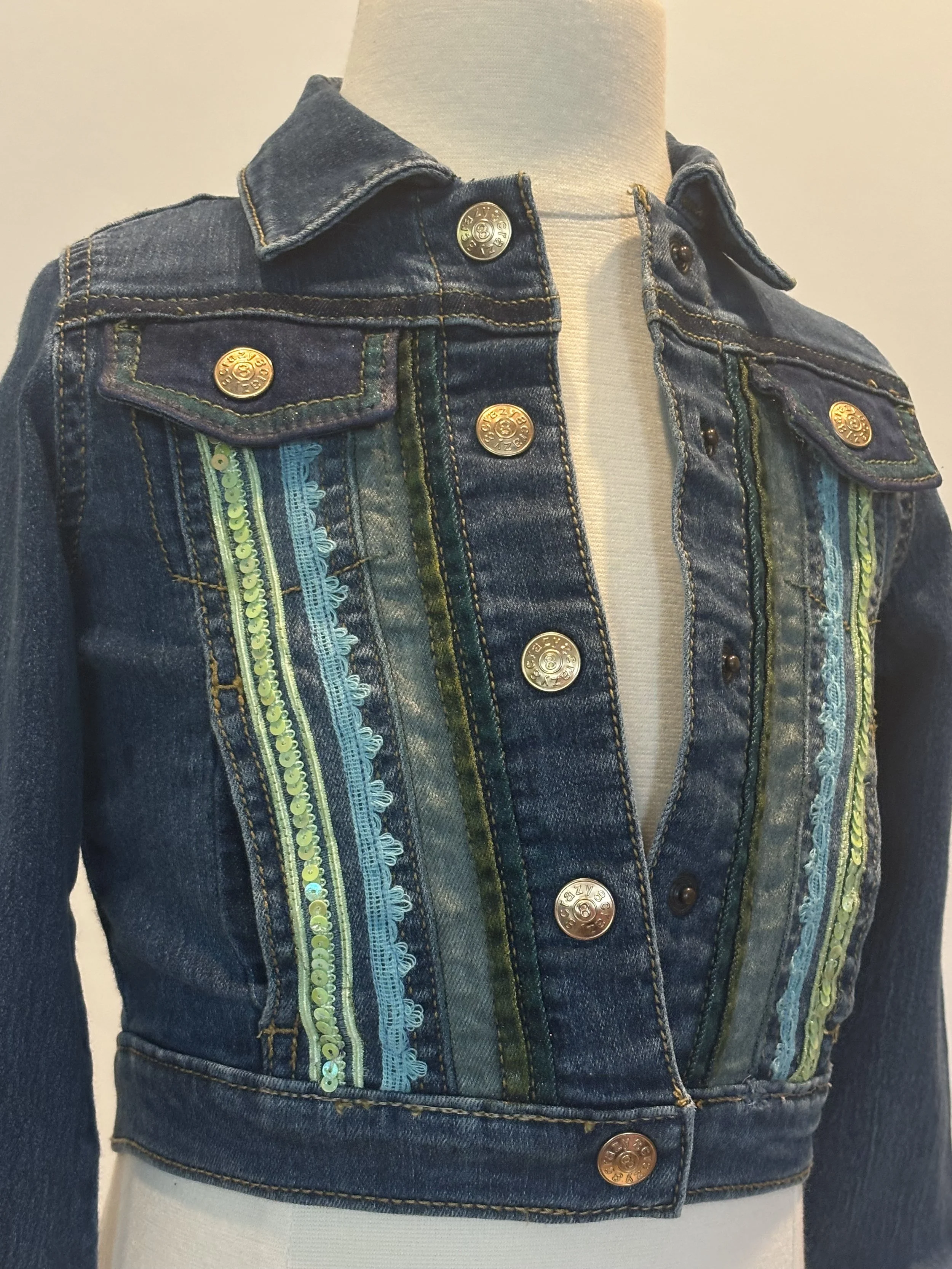 “Jazzed” designer denim jacket for kids