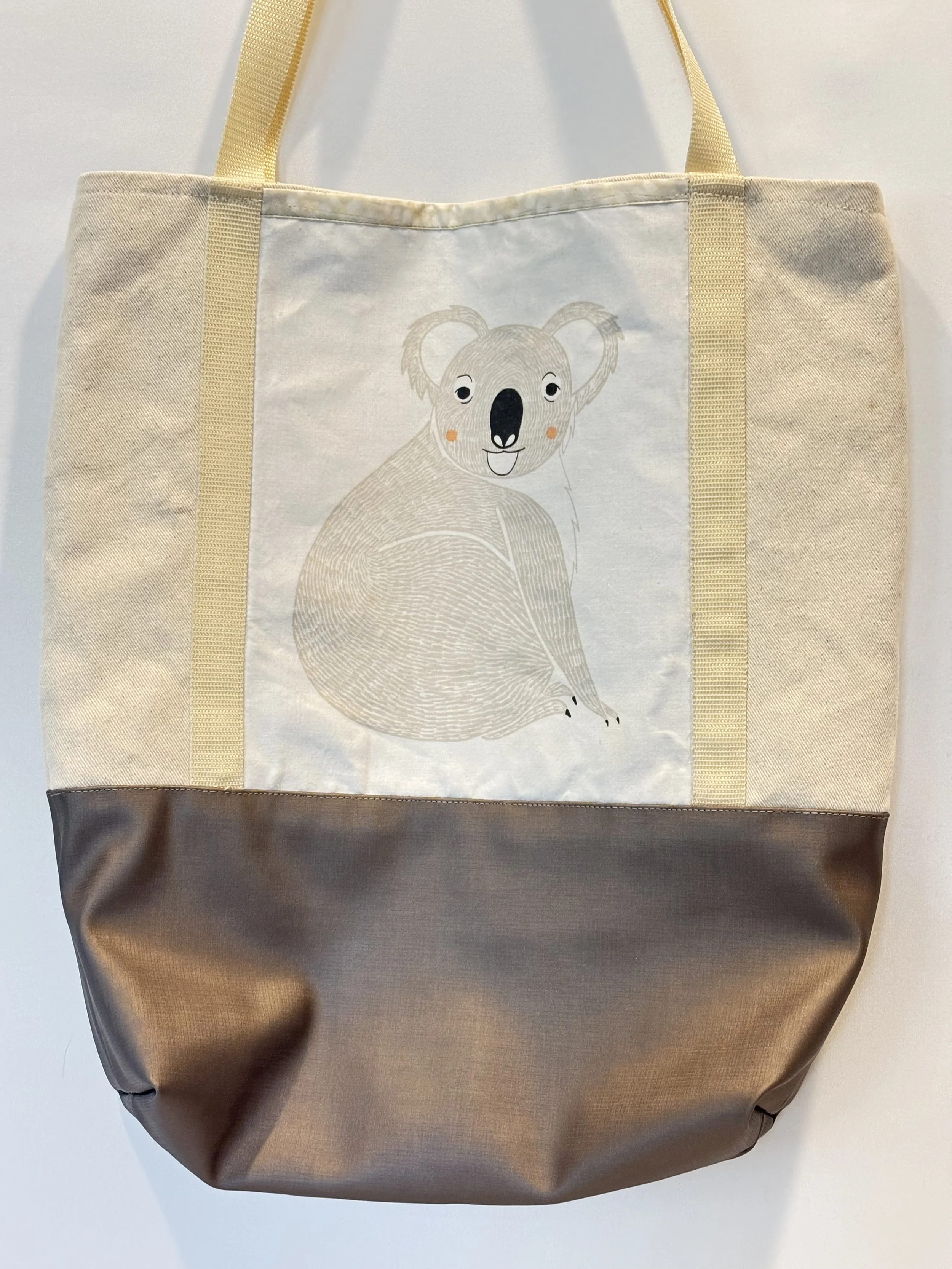 Cream Fashion Tote Bag “Koala & Llama”