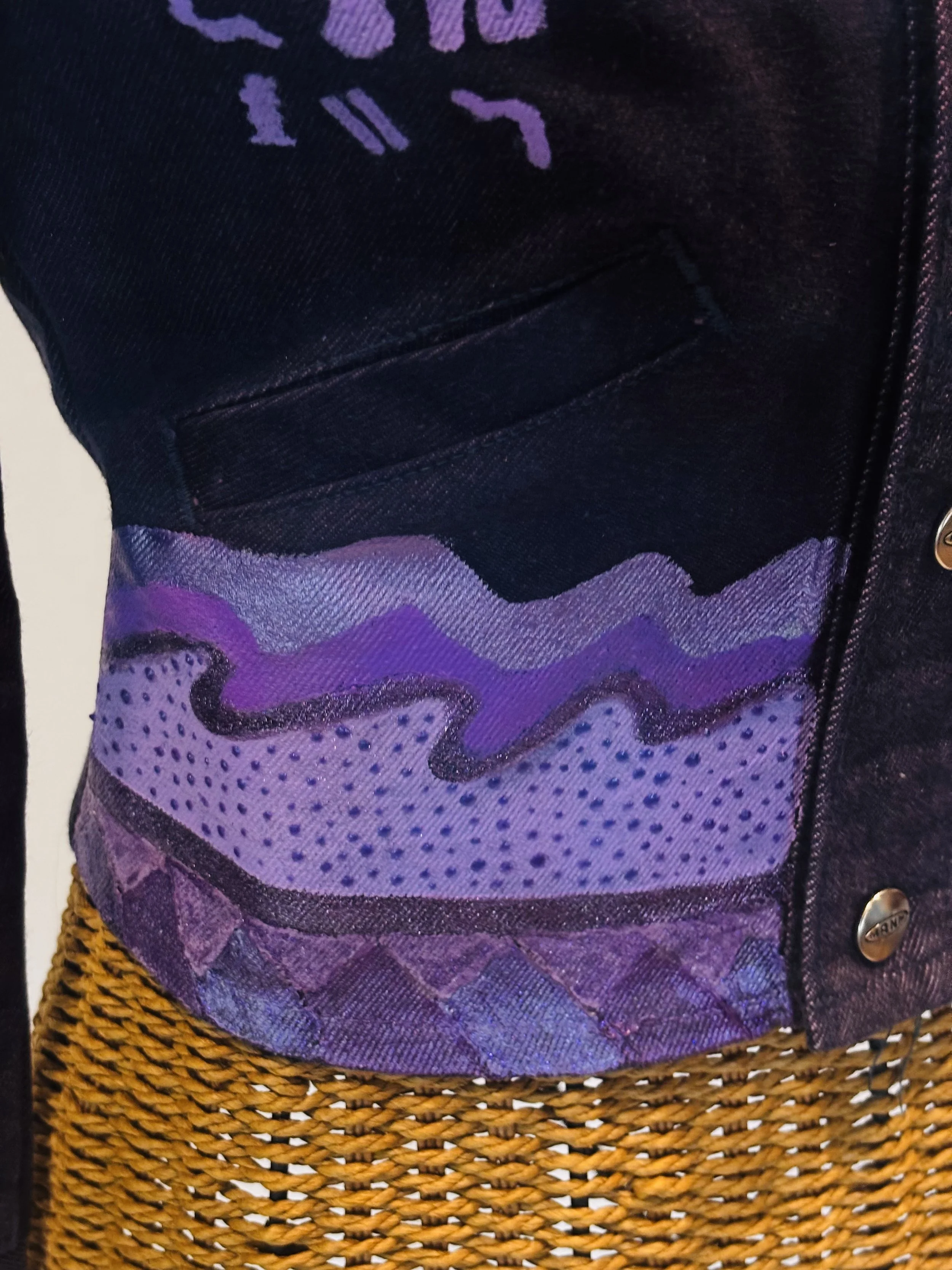 “Purple Hieroglyphs”  Denim Jacket (kids)