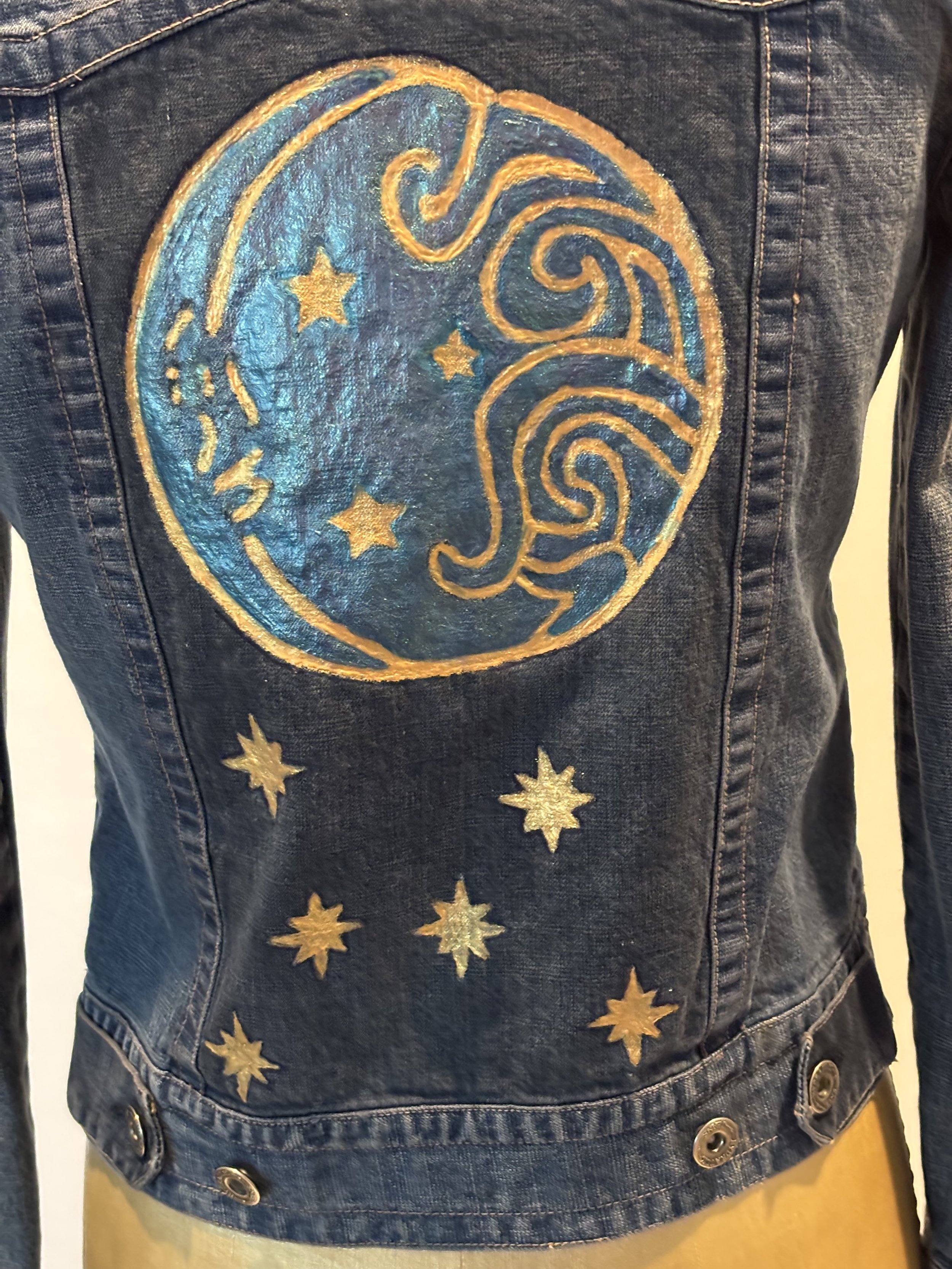“Galaxy” designer denim jacket for women