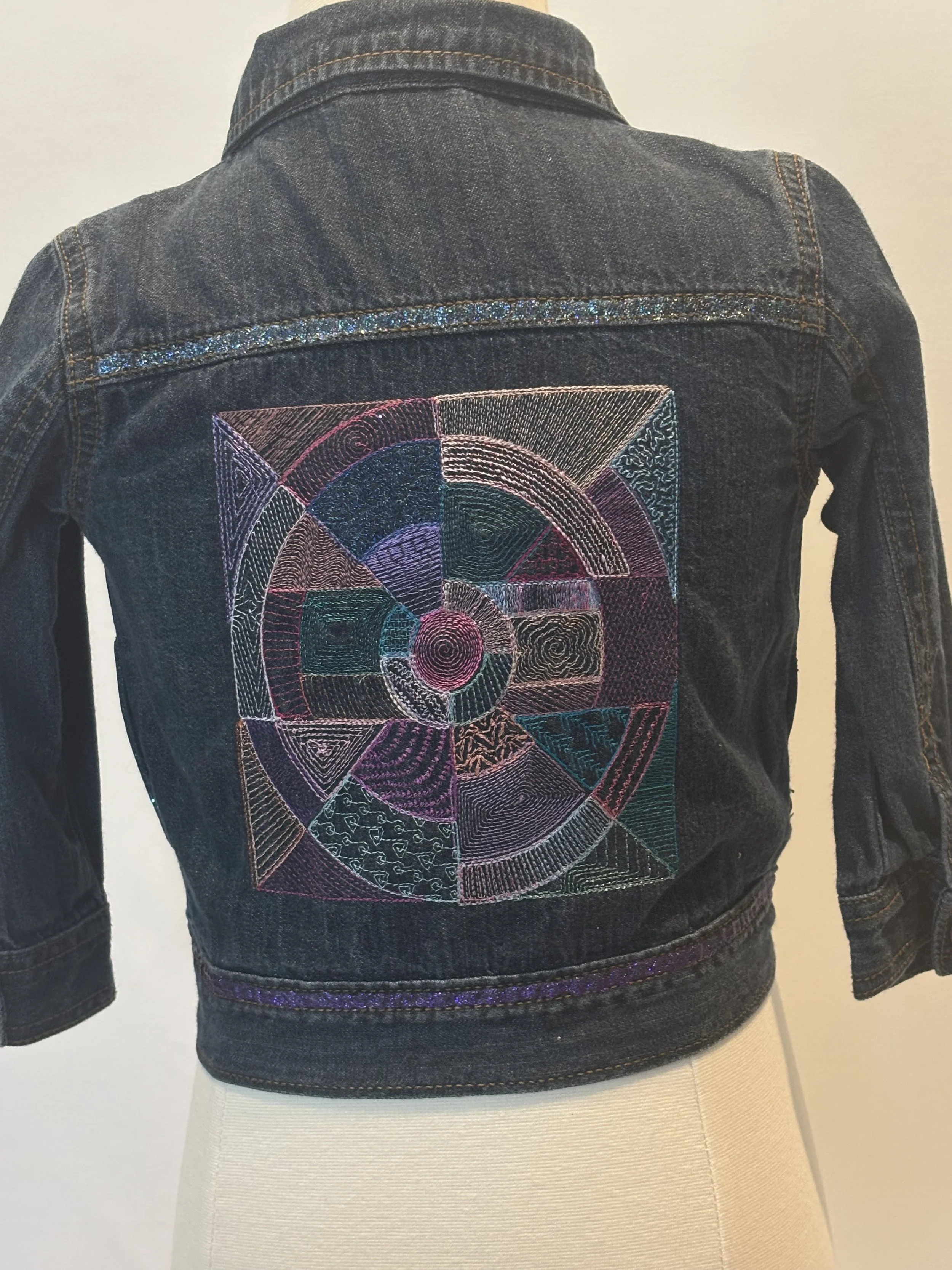 “Amazed” designer denim jacket for kids