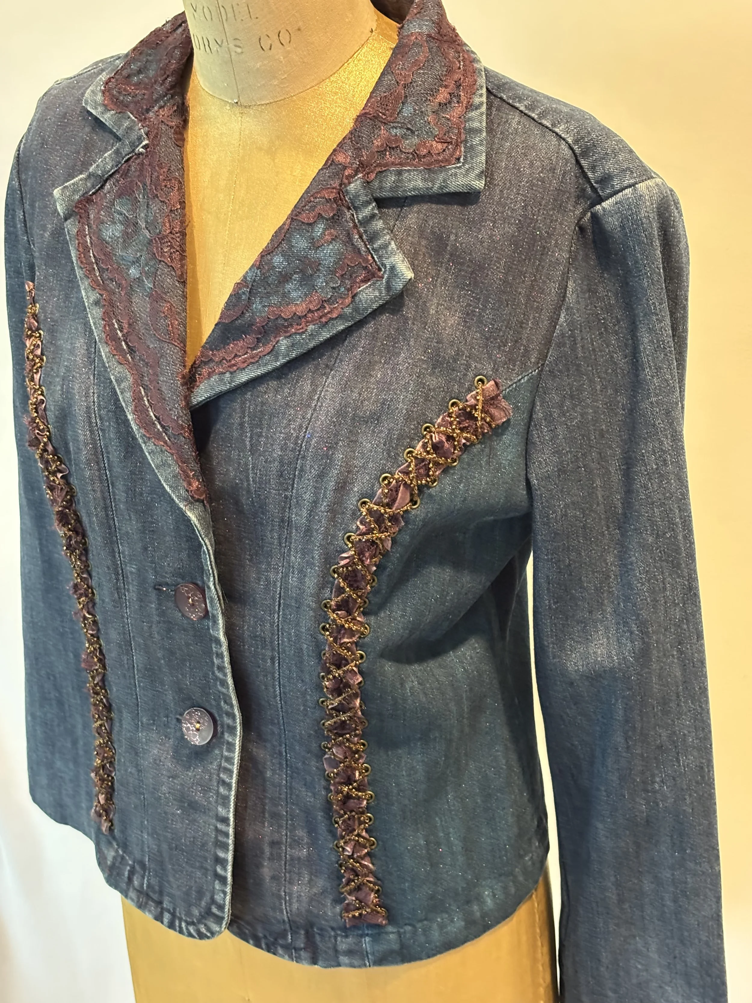 “Marooned” designer denim jacket for women