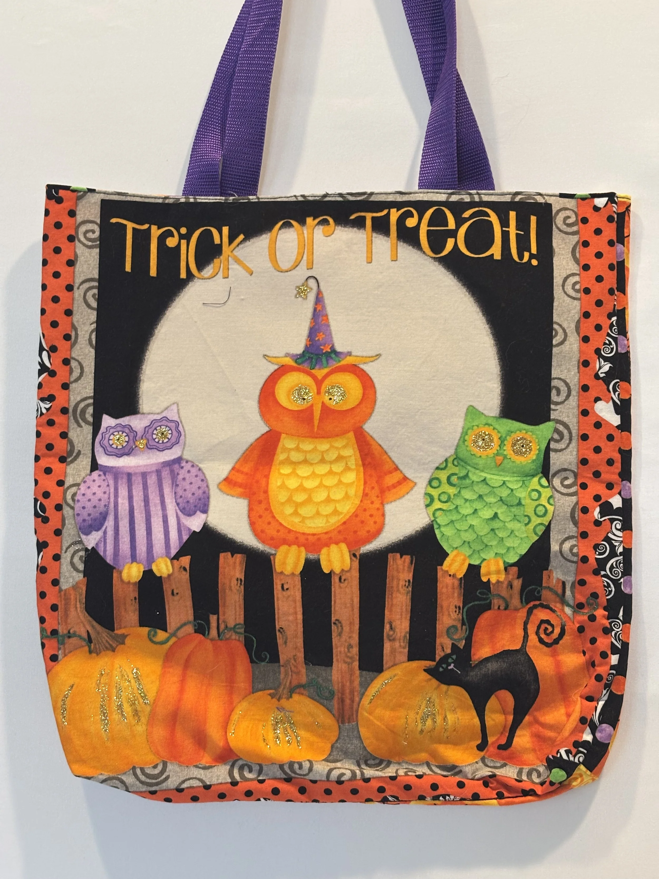 Orange Halloween Tote Bag “Boo To You & Trick Or Treat”