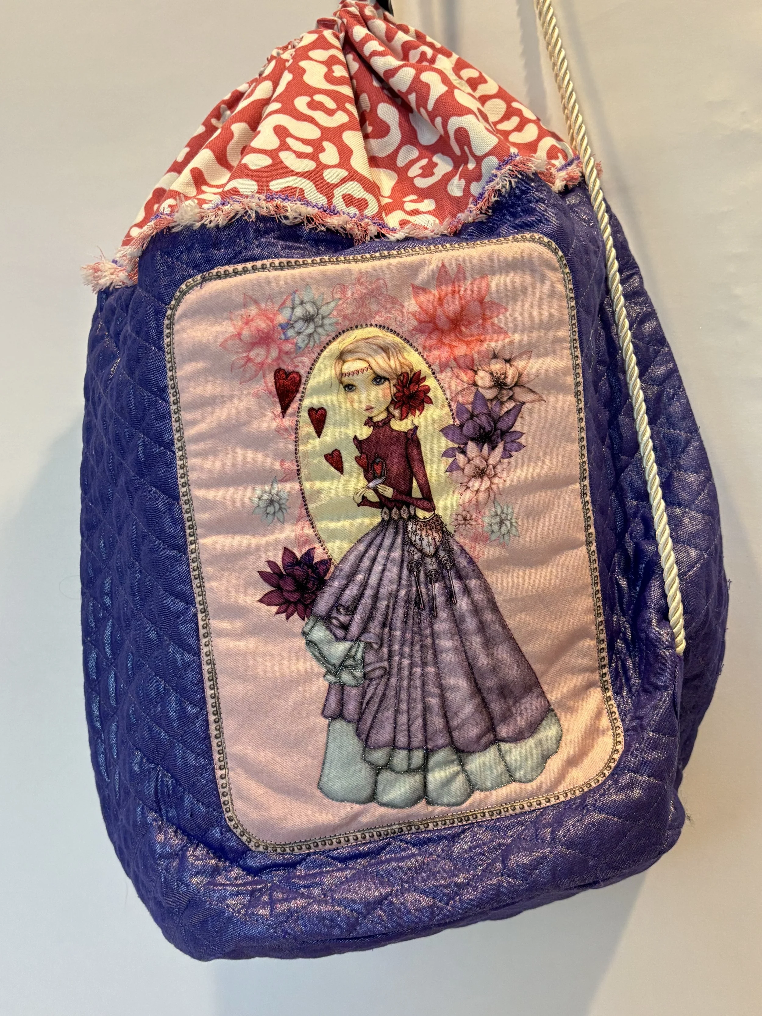 Purple & Pink Overnight Drawstring Duffel Bag