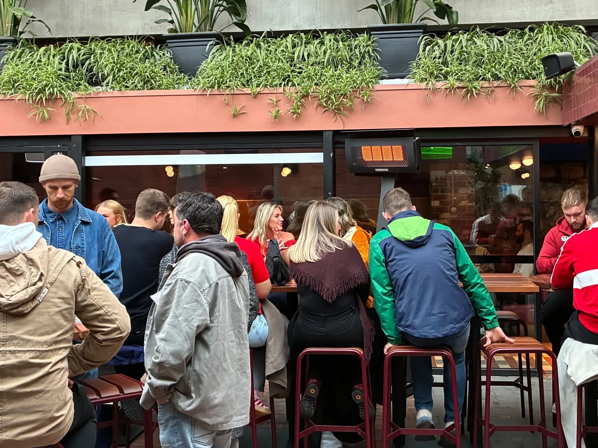The best seat in the house? Out in our new courtyard. 

Rain or shine, it&rsquo;s always ready with a retractable awning, heaters, our 3-metre mega screen, plenty of greenery and a laid-back vibe. 

Perfect for long lunches, after-work drinks, or din