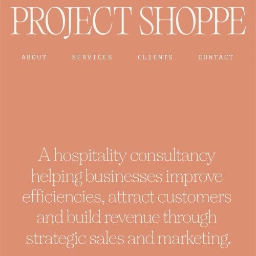 2/3 &mdash; Thrilled to share our latest branding and web project for @projectshoppe_ 
Created by long time collaborator and dear friend @romybesnard , Project Shoppe is a hospitality consultancy helping businesses improve efficiencies, attract custo