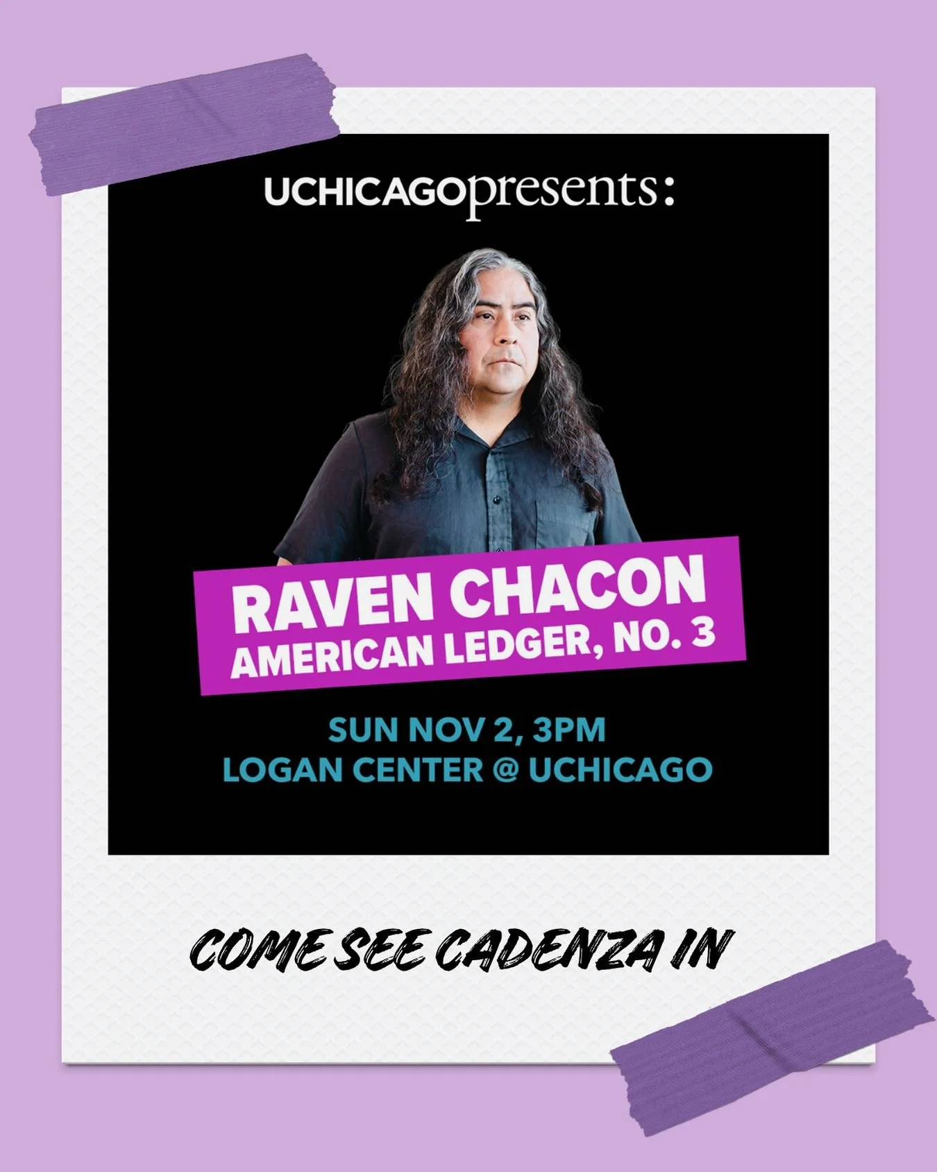 Cadenza is honored to perform in the Chicago premiere of American Ledger No. 3 by Pulitzer Prize-winning Din&eacute; composer Raven Chacon 🎉

Come experience music that weaves history, resistance, and sound into something unforgettable. 💫

🗓️ Nov.