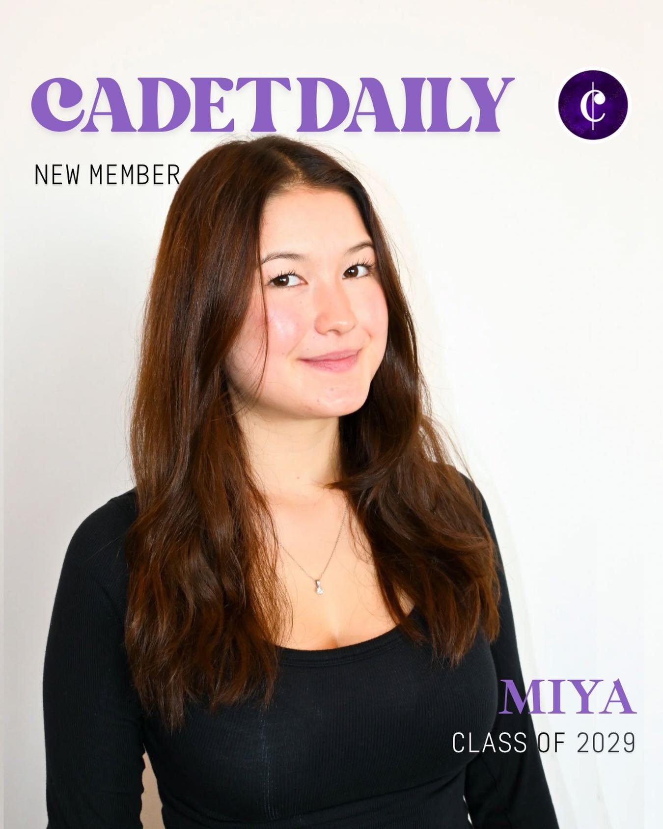 Meet Miya! 💜 Repping Washington, DC, Miya joins us as one of our beautiful Alto 1s!! She&rsquo;s a proud first-year, majoring in Political Science 🇺🇸📚
Her current song obsession? Wet Hair by Audrey Hobert 🎶✨
Her favorite color? Pink, obviously. 