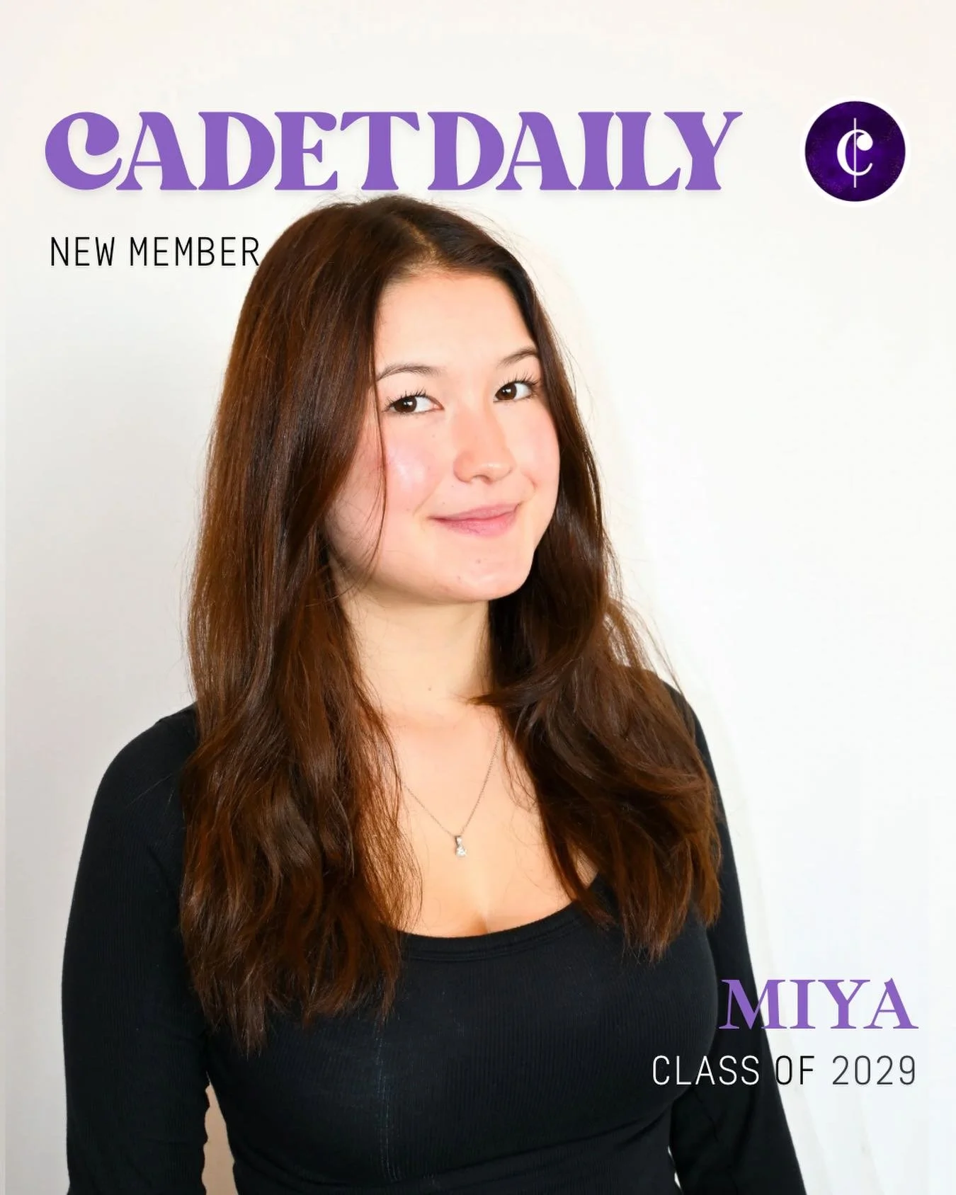 Meet Miya! 💜 Repping Washington, DC, Miya joins us as one of our beautiful Alto 1s!! She&rsquo;s a proud first-year, majoring in Political Science 🇺🇸📚
Her current song obsession? Wet Hair by Audrey Hobert 🎶✨
Her favorite color? Pink, obviously. 