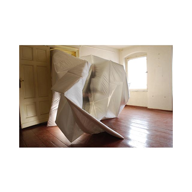 &ldquo;Spacecoat,&rdquo; a temporary textile architectural installation. The 2D textile net could be folded into a 3D envelope, creating a connection between two rooms in a derelict house in Brunnenstra&szlig;e, Berlin.