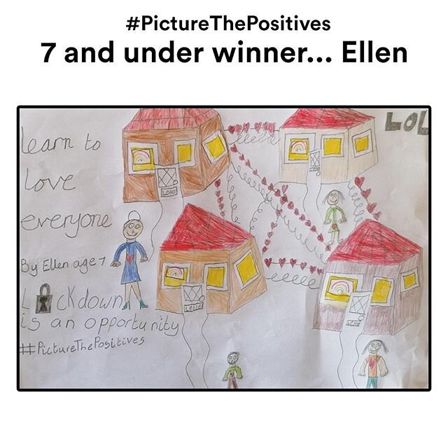 Congratulations Ellen!

Judges comment: &lsquo;Ellen&rsquo;s interconnecting hearts beautifully illustrate her lesson to love everyone, her appreciation of other people and the increased sense of community&rsquo; 
#PictureThePositives 7 and under win