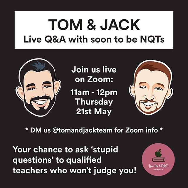 Free advice!

DM us for all the info ✅

We&rsquo;ll also be joined by @youmenqt 
Be part of the NQTeam on Thursday! 
#nqt #nqt2020 #traineeteacher #freecpd #newlyqualifiedteacher #1styearteacher #teachertraining #learntoteach #teachersofinstagram #te