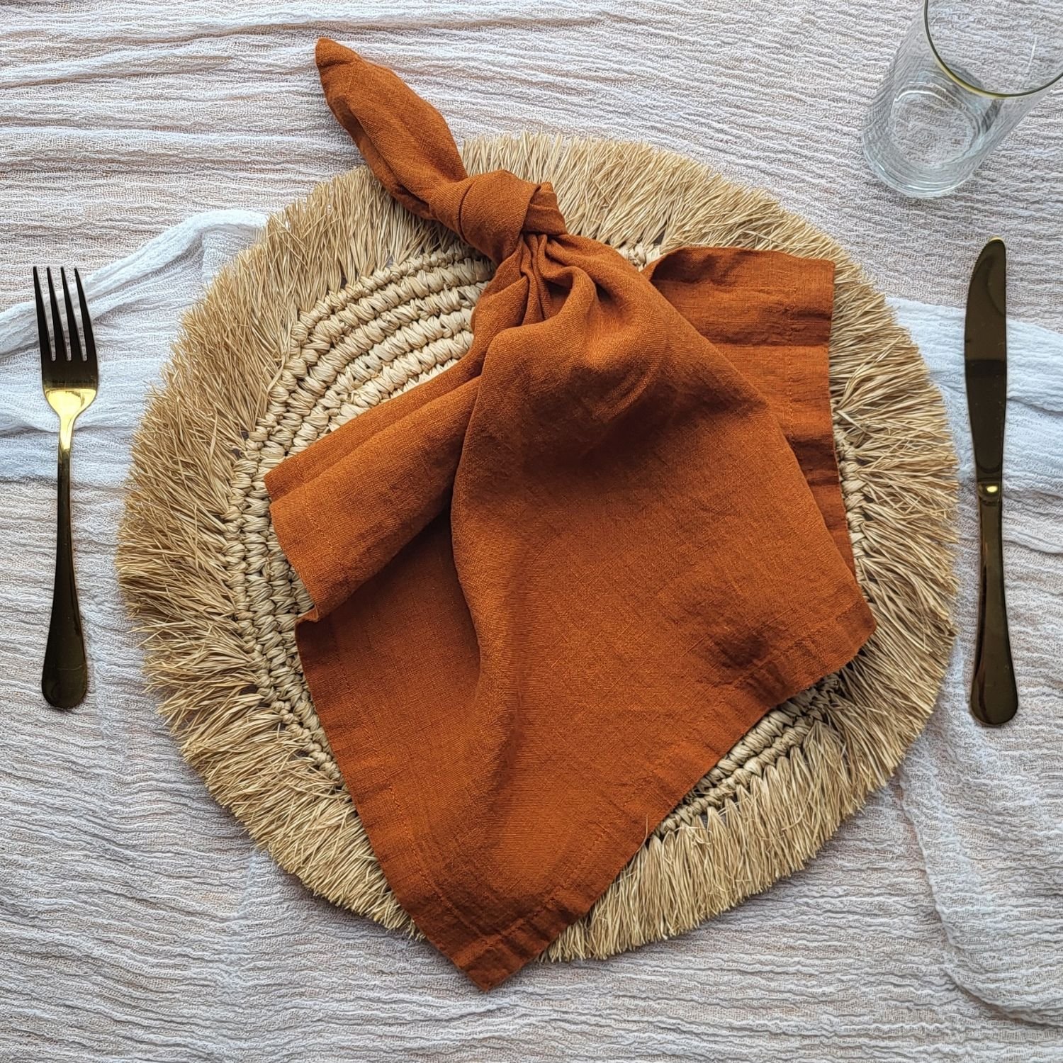 Rust Linen Napkins
