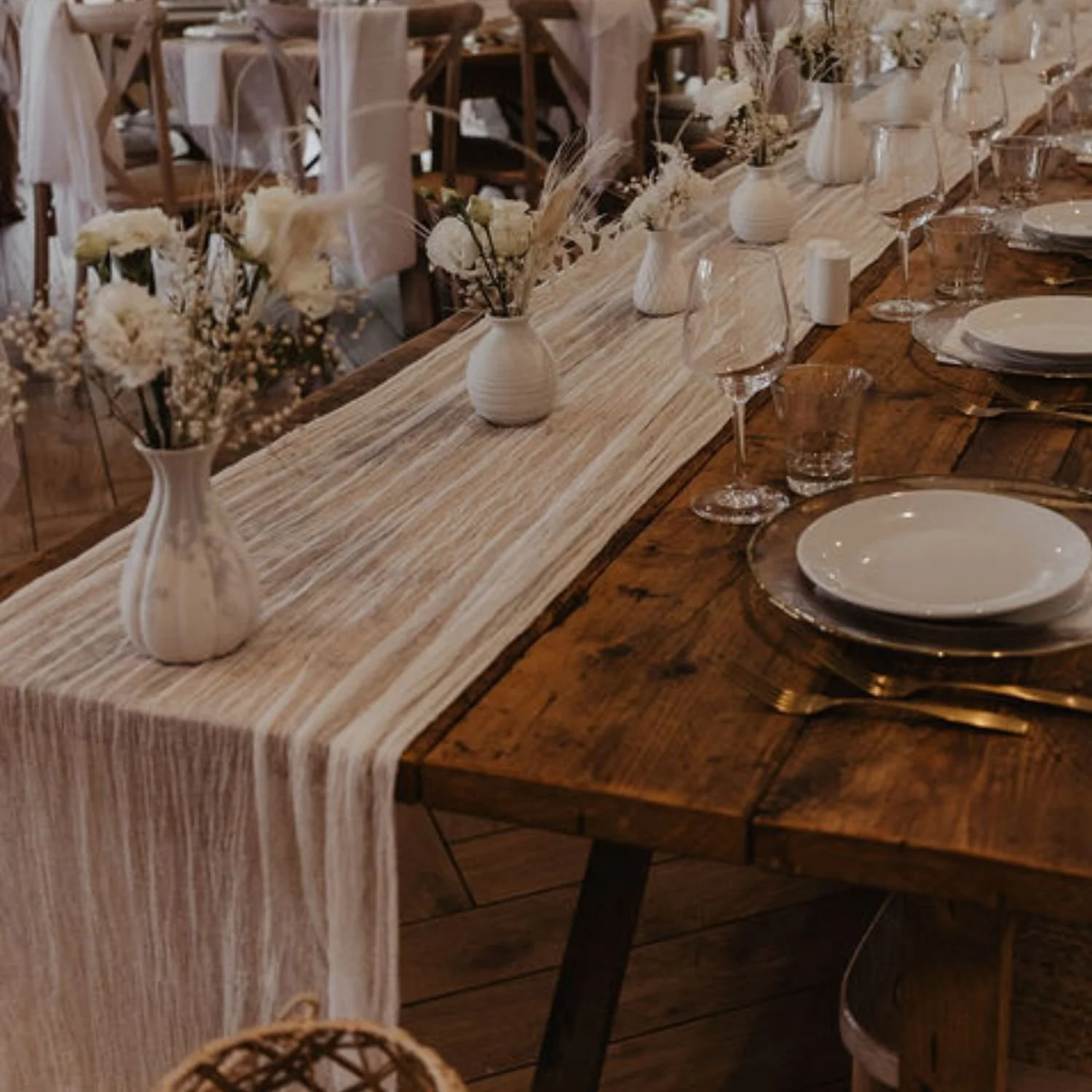 Ivory Table Runner