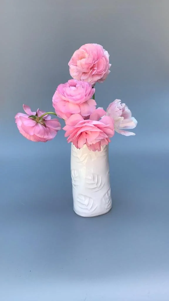 Medium White Porcelain Leaf Vase £45