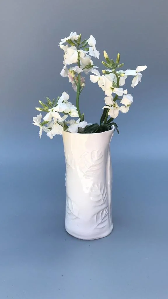 Medium White Porcelain Leaf Vase £45