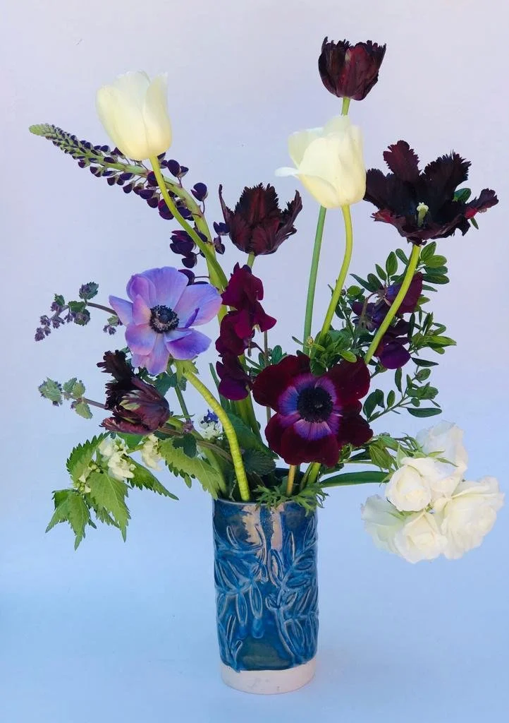 Large Stoneware Blue Vase £47