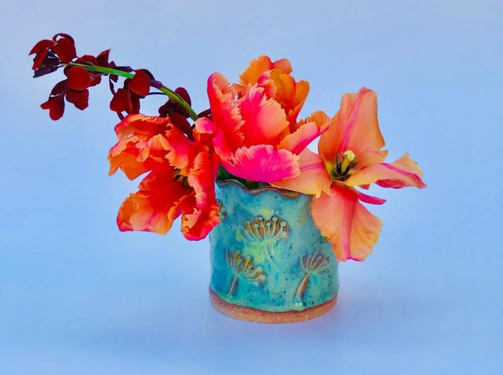Low Turquoise Vase / Pot £27