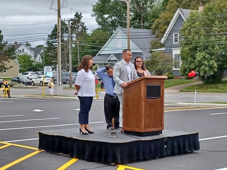  Delaney Family addressing the guests at the Grand opening. 