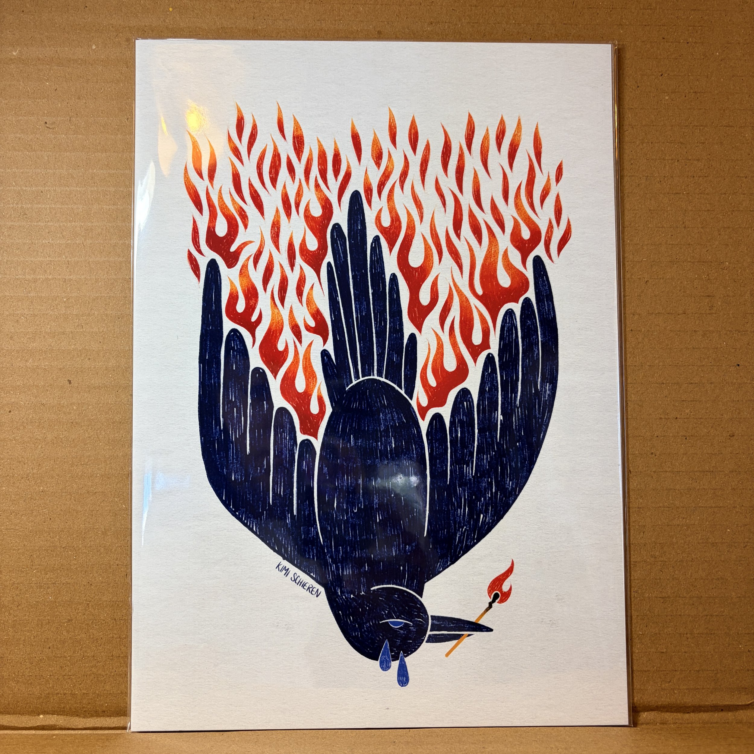 Flaming bird