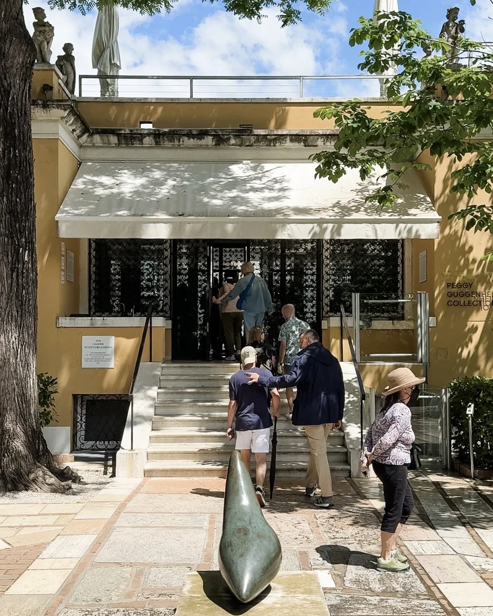  Entrance to the Peggy Guggenheim Collection in Venice, Italy.  