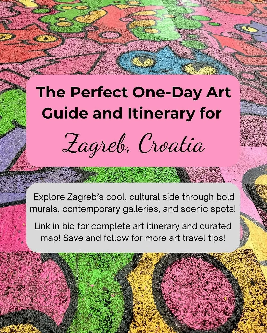 🌟 Save for your next trip to Zagreb, Croatia! 
This is the perfect one-day art itinerary for Zagreb! It has excellent contemporary art museums and galleries, fantastic murals, and aesthetically pleasing cafes! I fell in love with the artistic side o