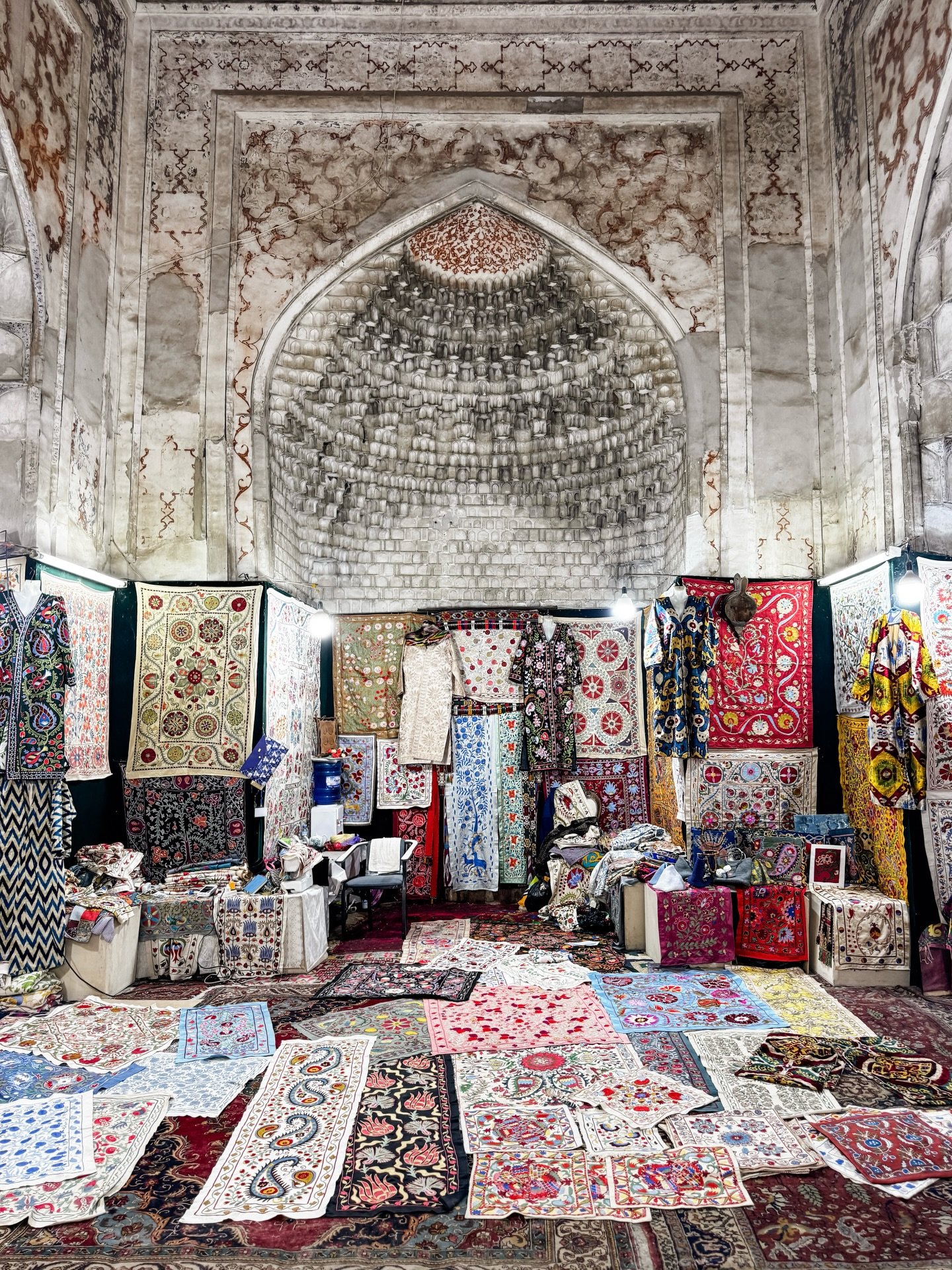 Bukhara is adorned with carpets. They aren&rsquo;t just floor coverings; they are part of the city&rsquo;s architectural soul, draped over ancient brick and lining tunneled alleyways. From deep pomegranate reds to earthy indigos, each geometric patte