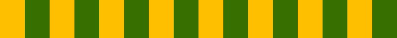 Forest green and yellow-orange don't vibrate