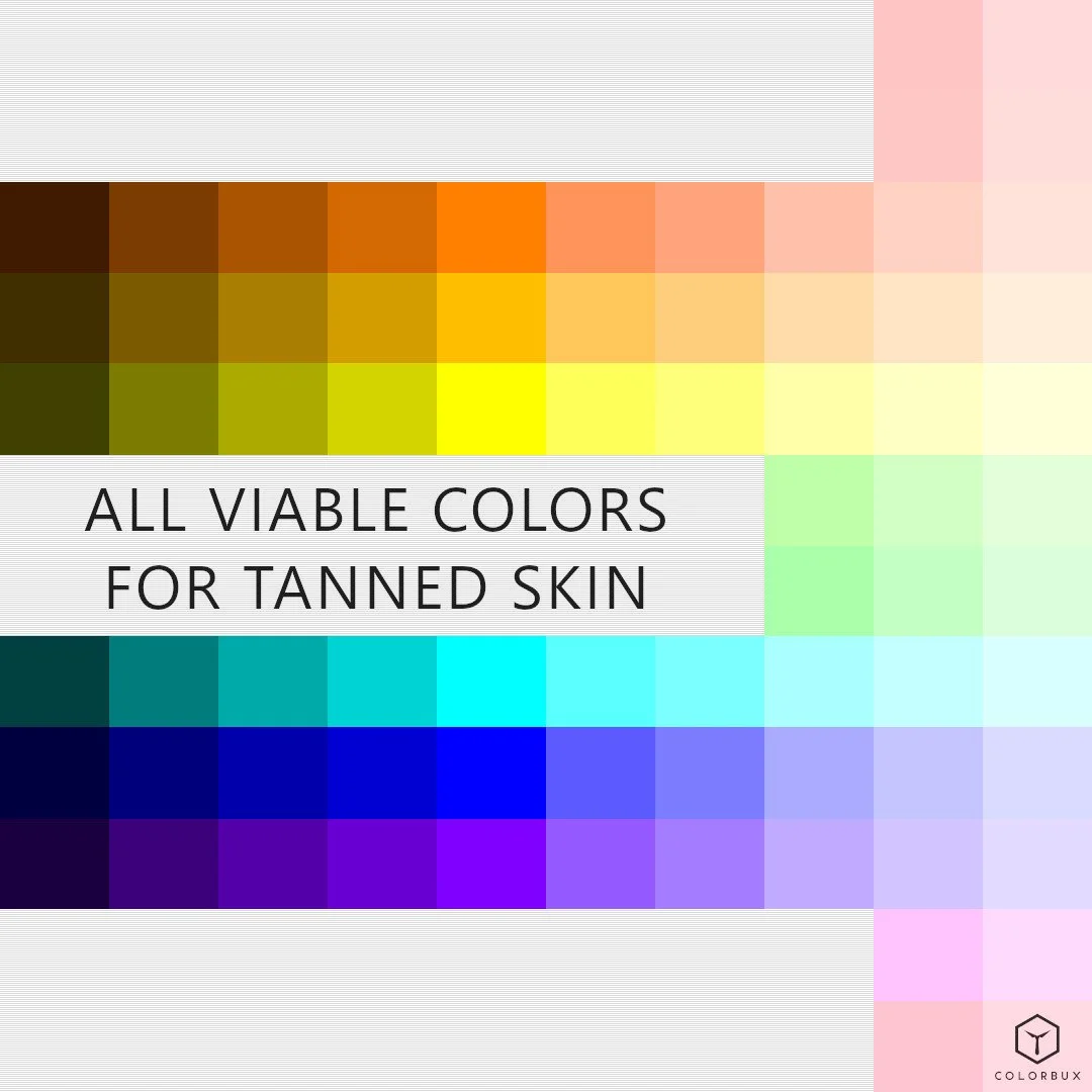Tan Skin Code Colors That Go With Tan Skin | 25+ Best Tan Color Palettes with Names ...