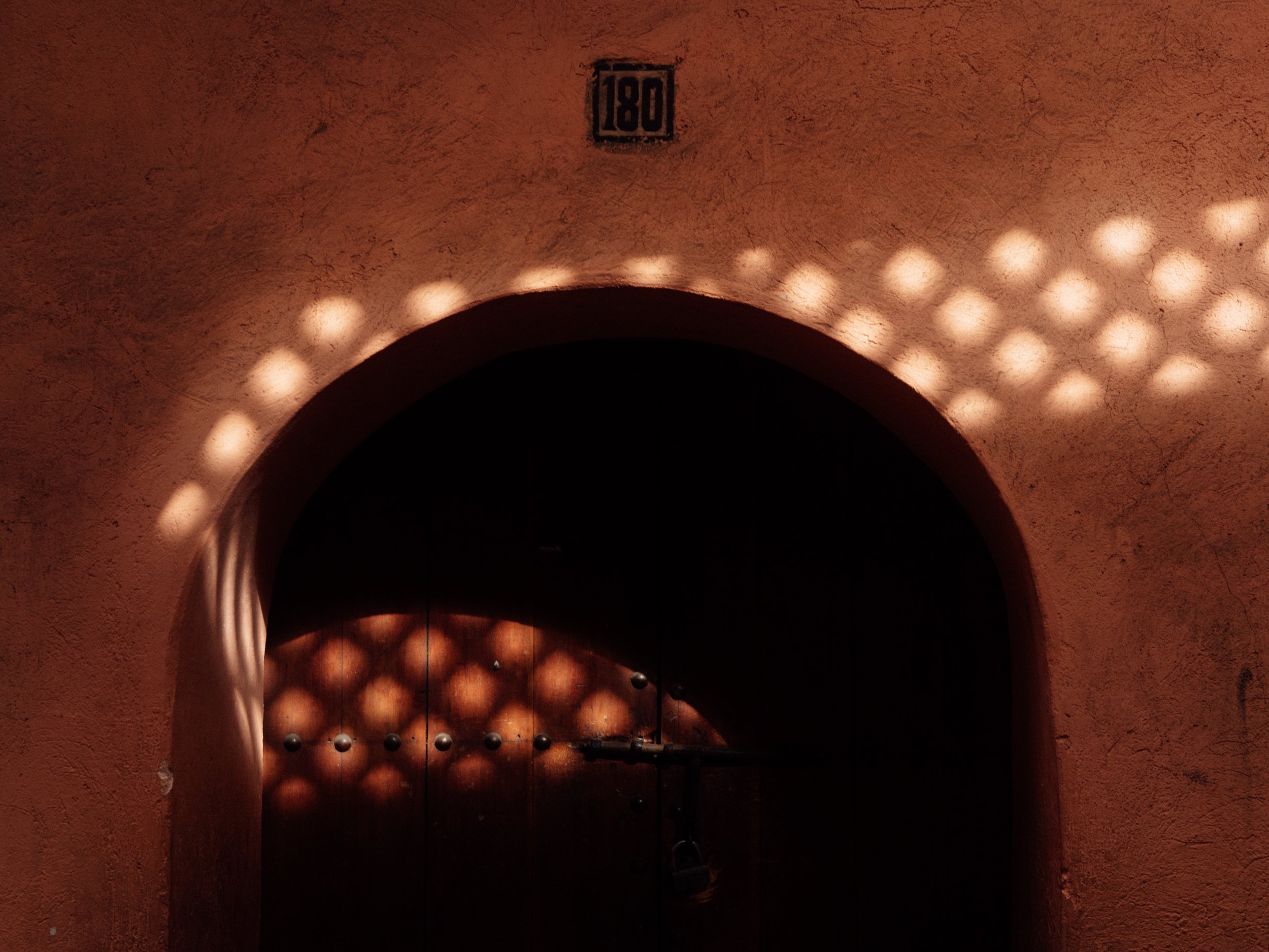 A street shot by Sean Tucker from Marrakesh, beautiful light and shadows