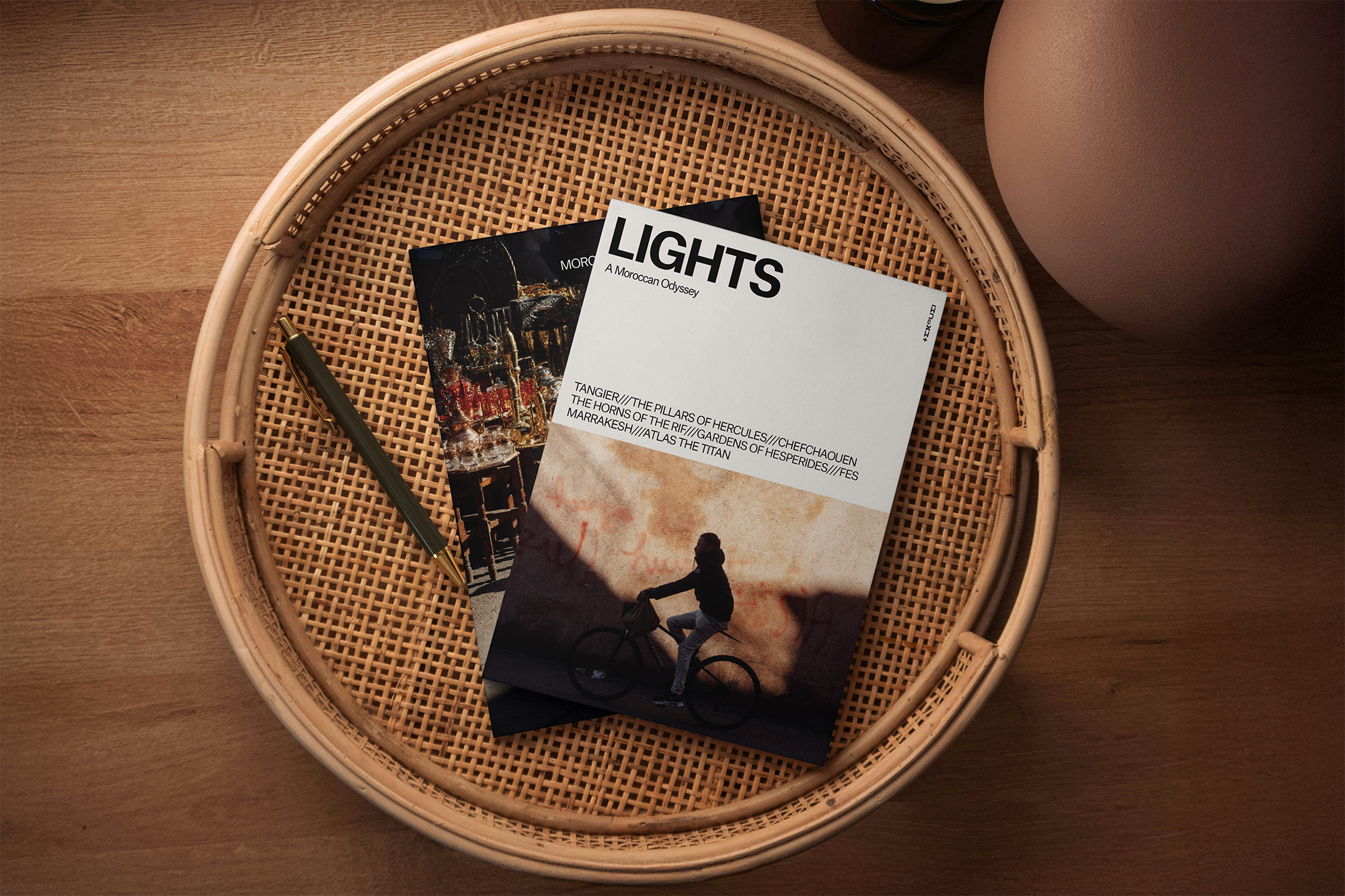 Stylish shot of a photography zine that attendees will design and prepare to print in a workshop with Sean and Vla