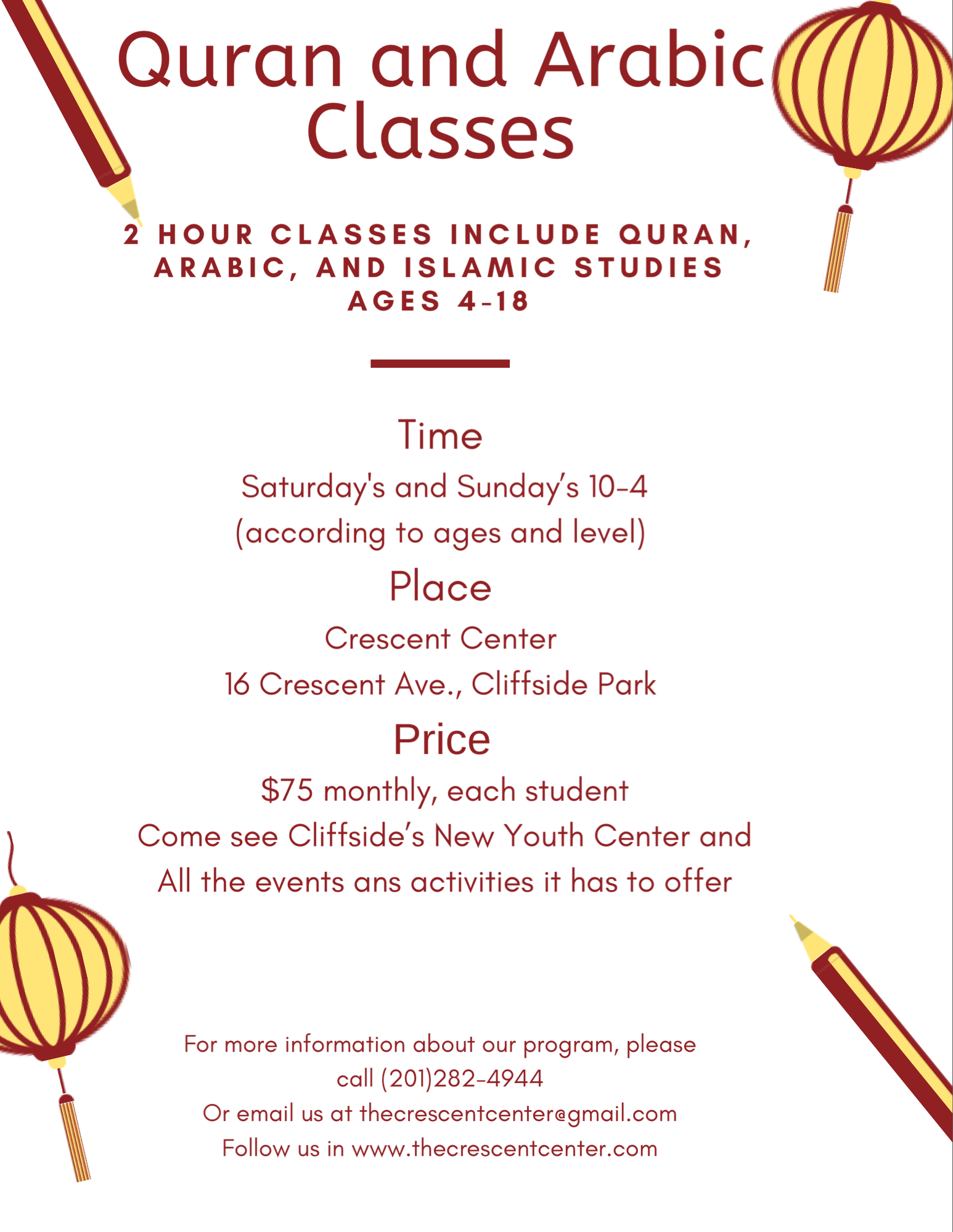 Quran and Arabic Classes
