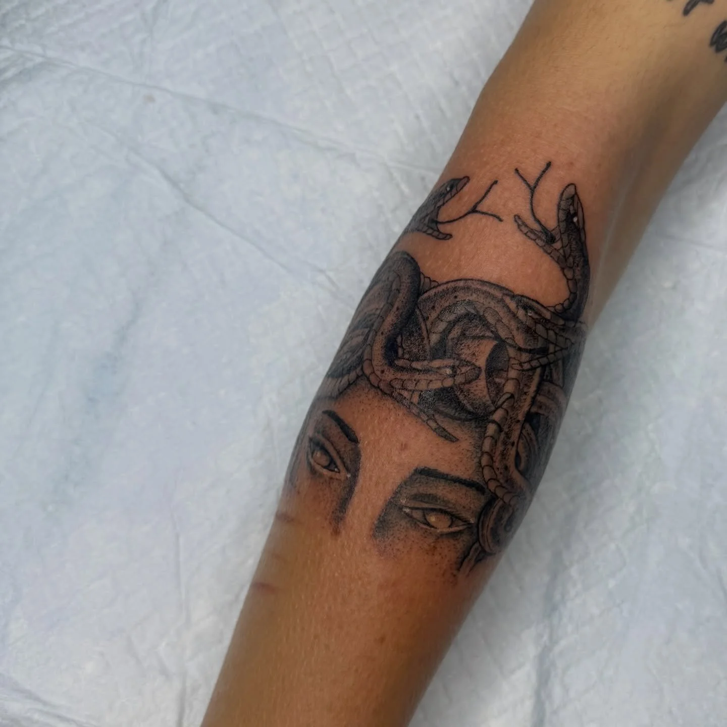 Madusa made last month by @williampjkitely #perthtattooartists