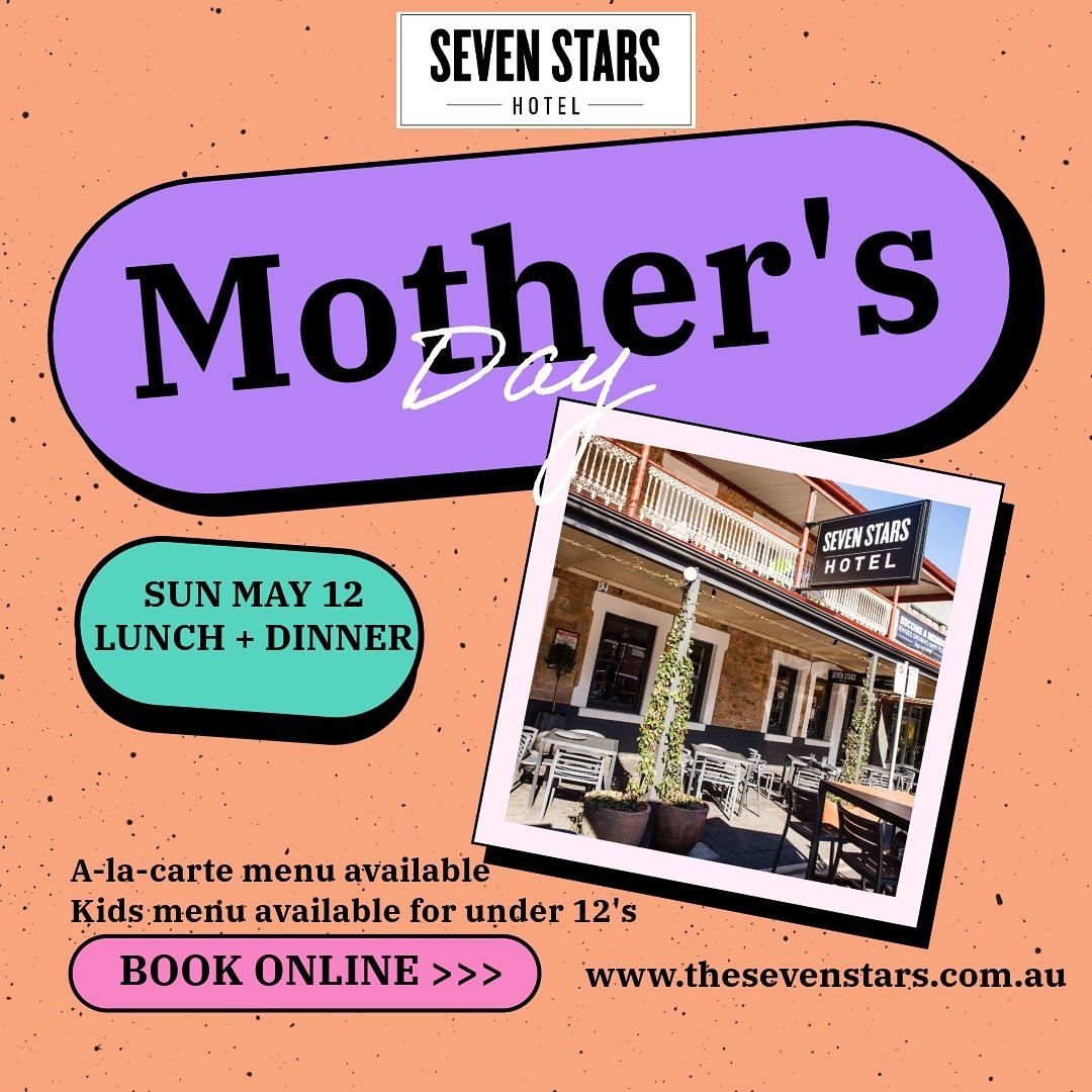 🌸Join us on Sunday, May 12th for Mother&rsquo;s Day! 

We&rsquo;ll have an a-la-carte menu available, with bookings available for both lunch and dinner. 

Kids under 12 can enjoy our special kids menu. 

Mums will receive complimentary bubbles🥂or a