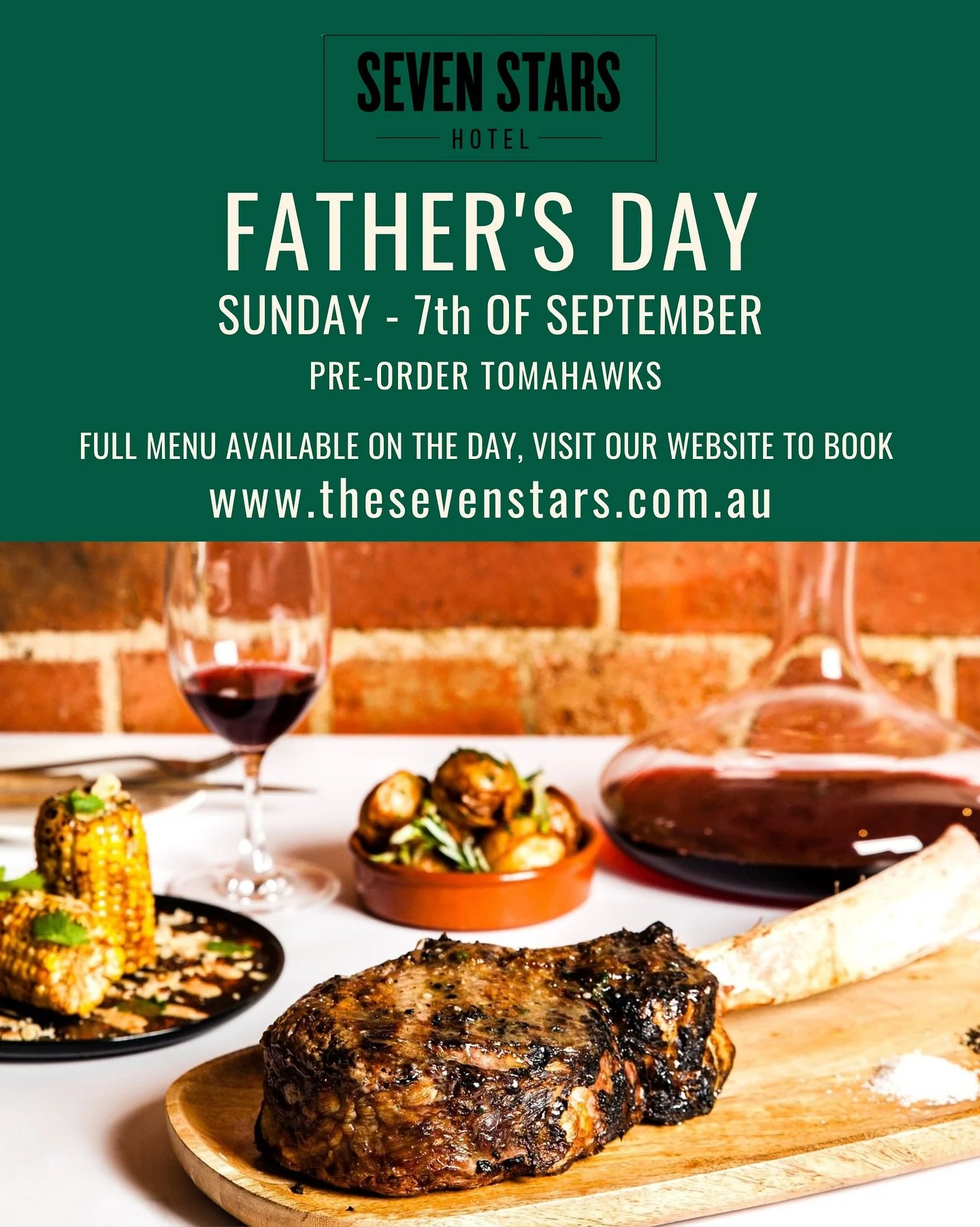 🥩Join us this Father&rsquo;s Day🍺 @sevenstarshotel